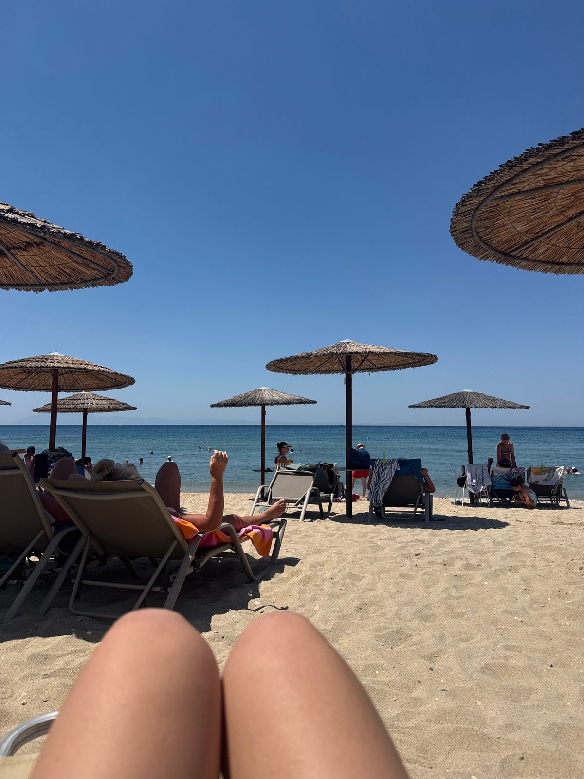 Lazy summer morning at Potos Beach, Thassos