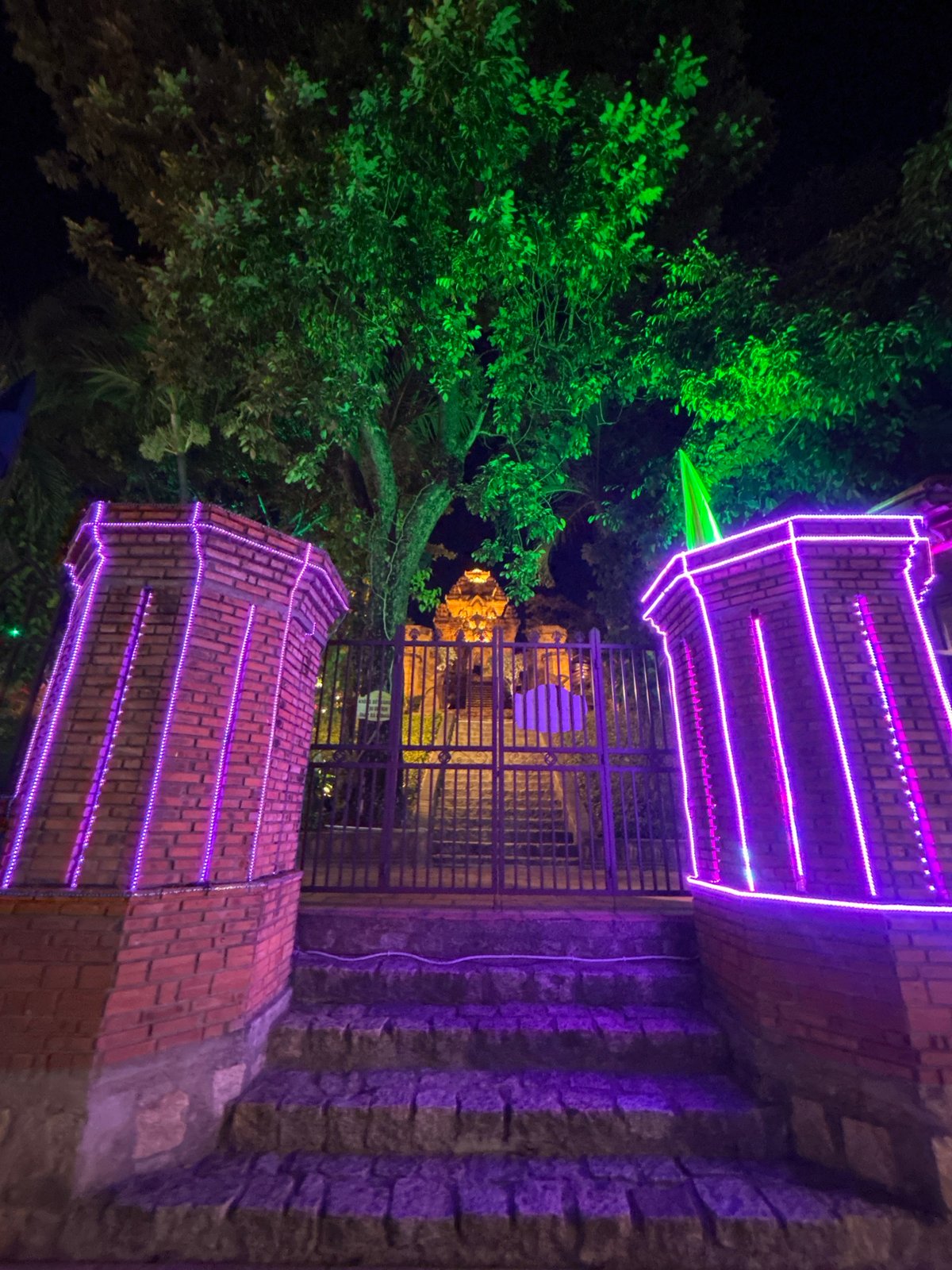 Nighttime illumination documented across Bắc Nha Trang landmarks and streets