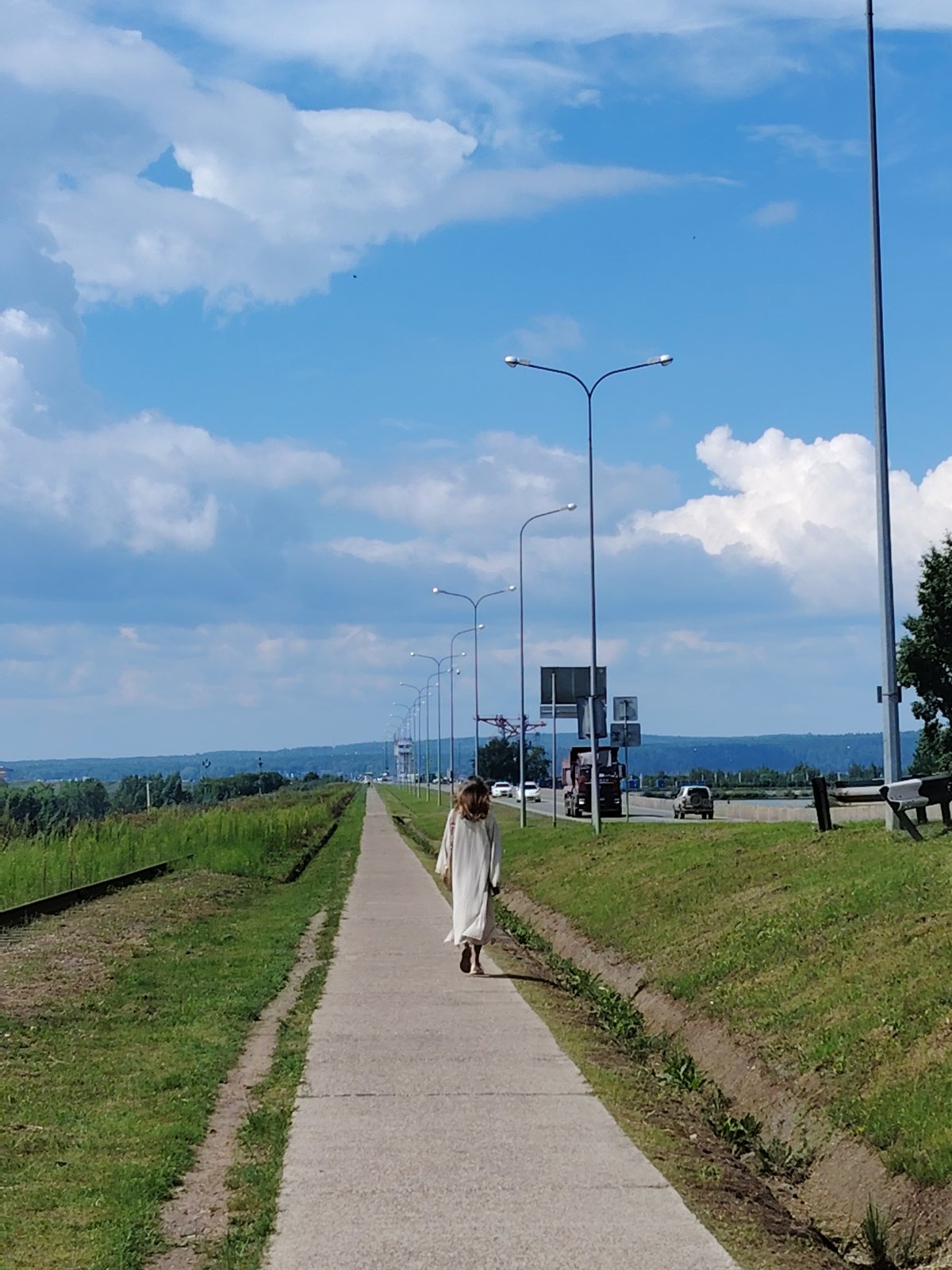 Morning around Chaikovsky — shipyard, streets, and a gas station queue