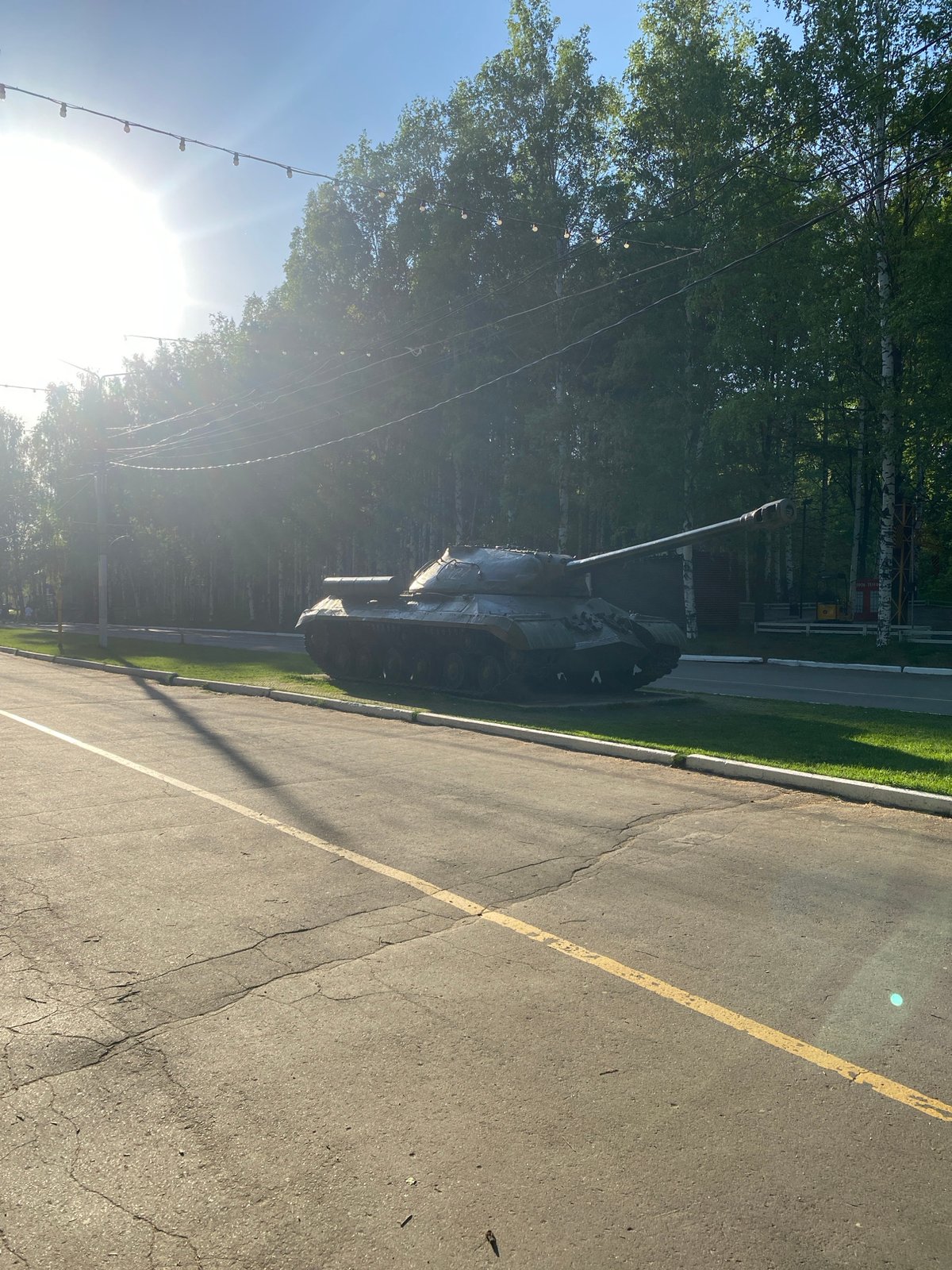 Tank memorial spotted roadside in Izhevsk, Russia