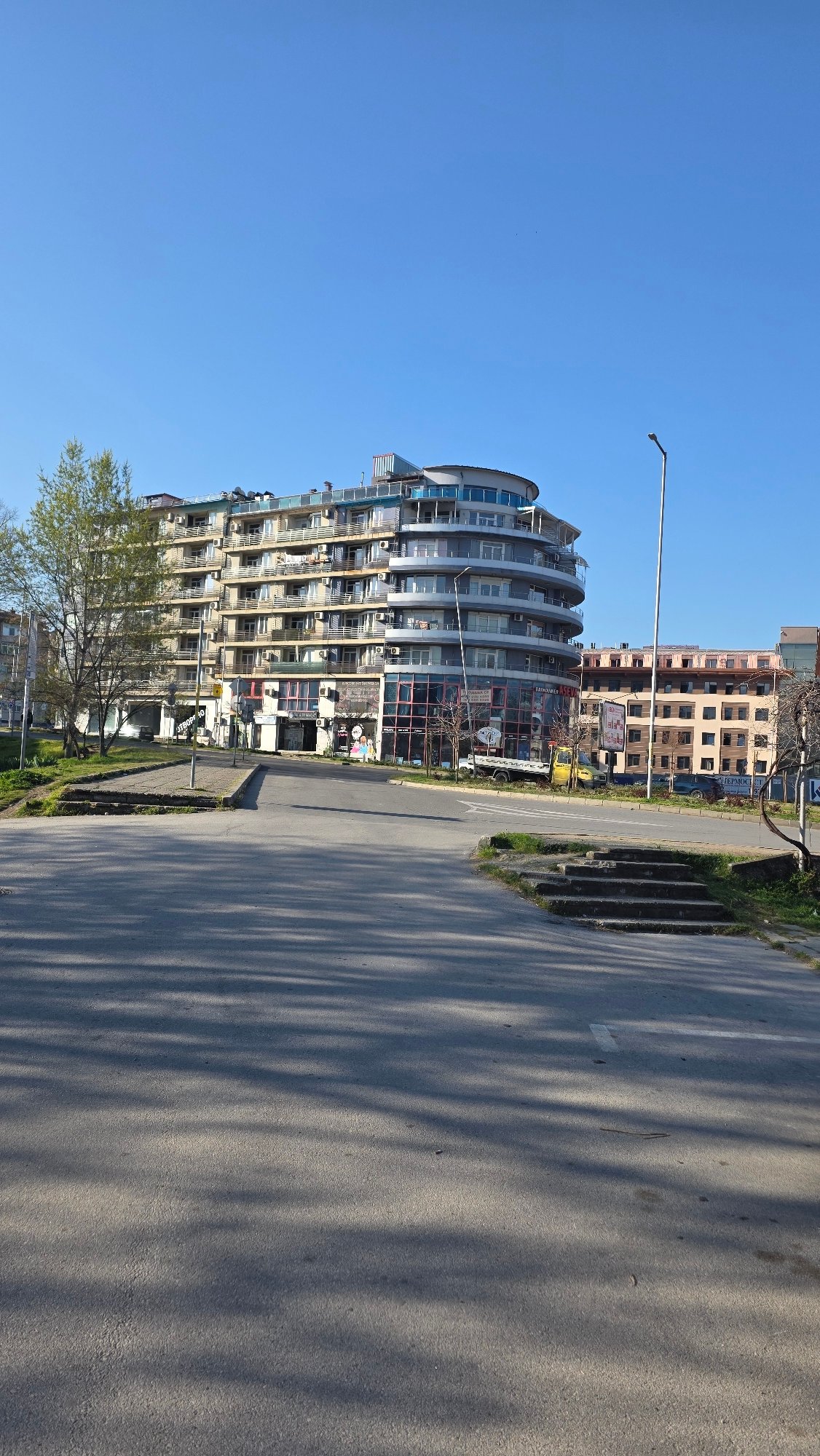 Early morning street life documented in Blagoevgrad, Bulgaria