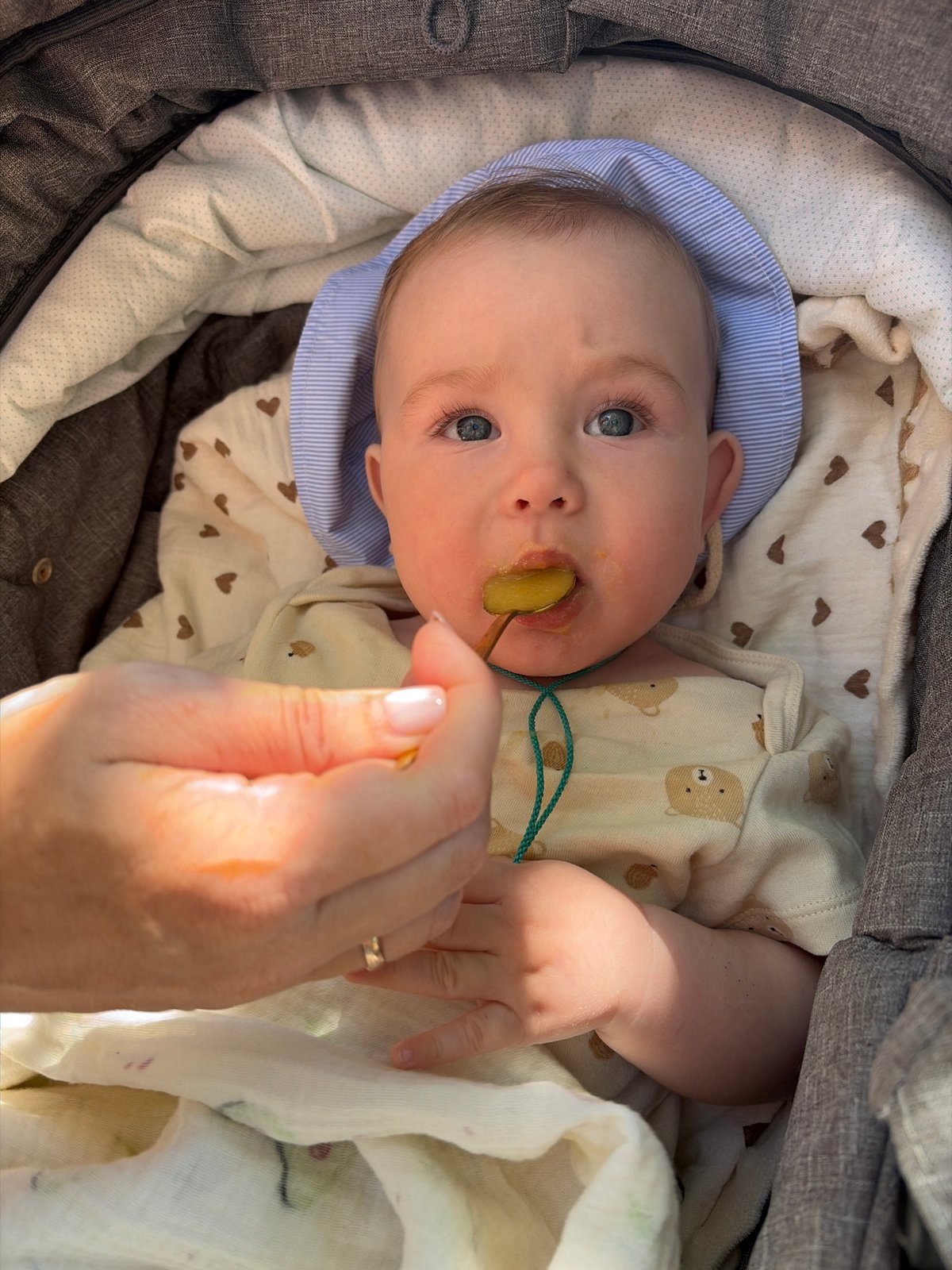 Summer morning in Chaikovsky: roadside water views and stroller snack time