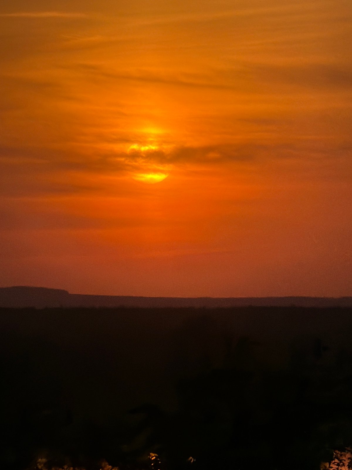 Hazy sunset observed over Chaikovsky, Russia Tuesday evening