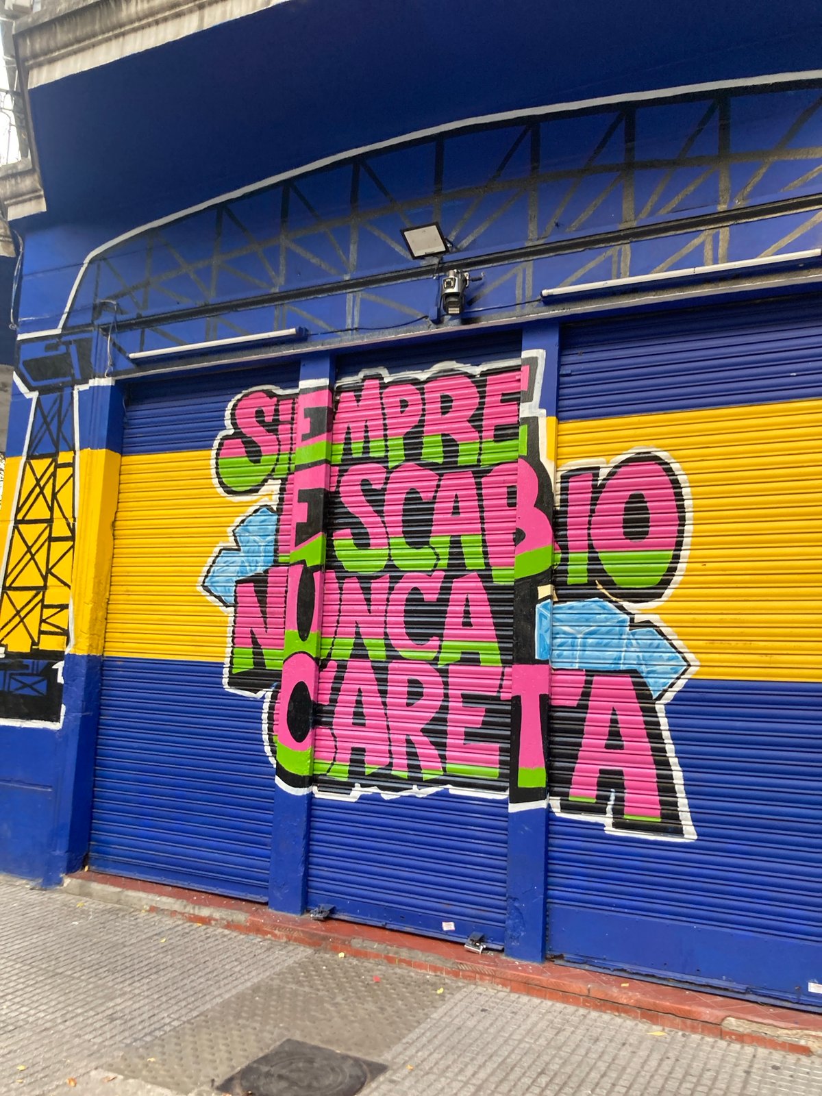 News-themed mural spotted on Buenos Aires storefront