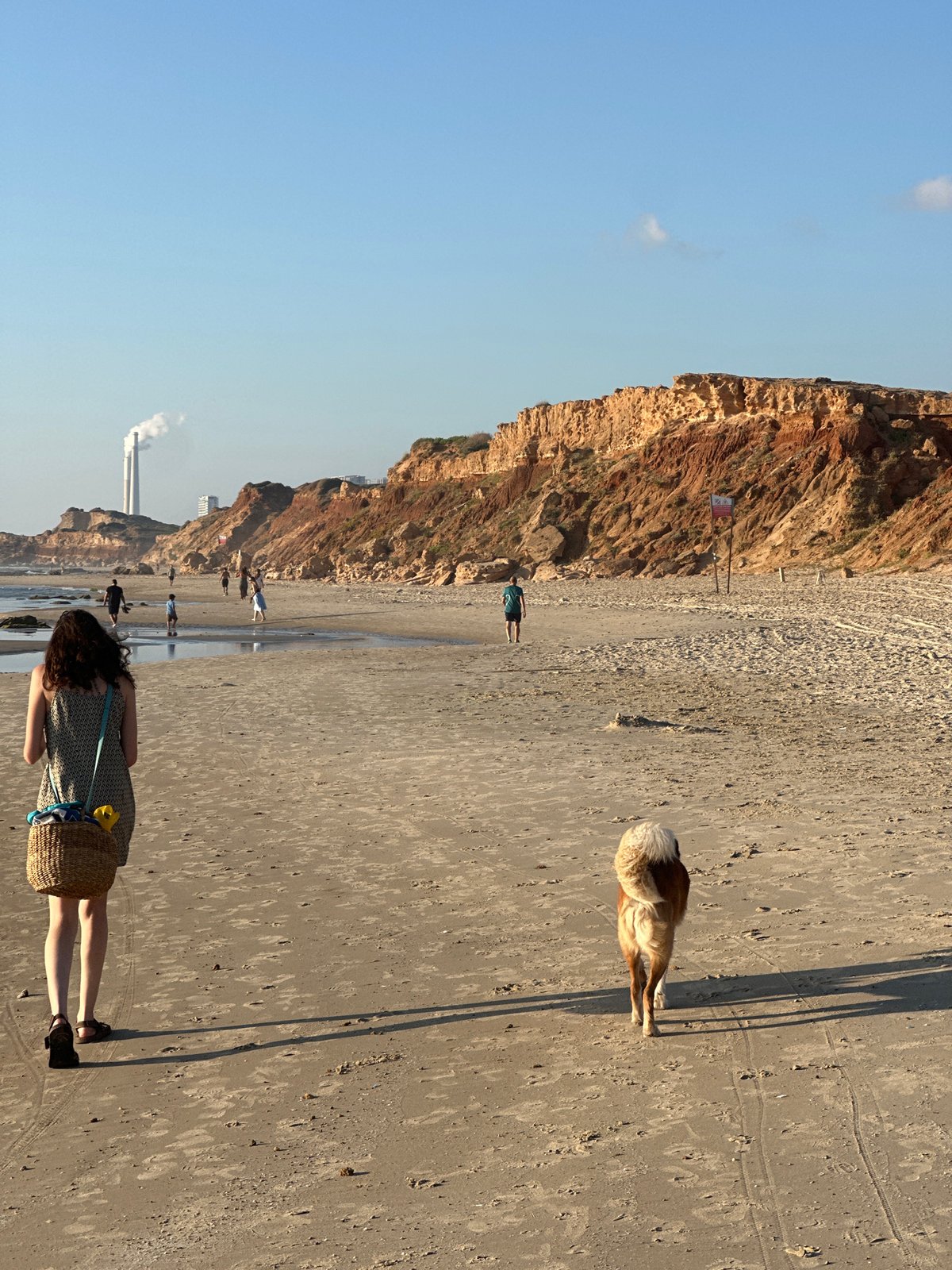 Quiet afternoon on Hadera's sandy Mediterranean shore
