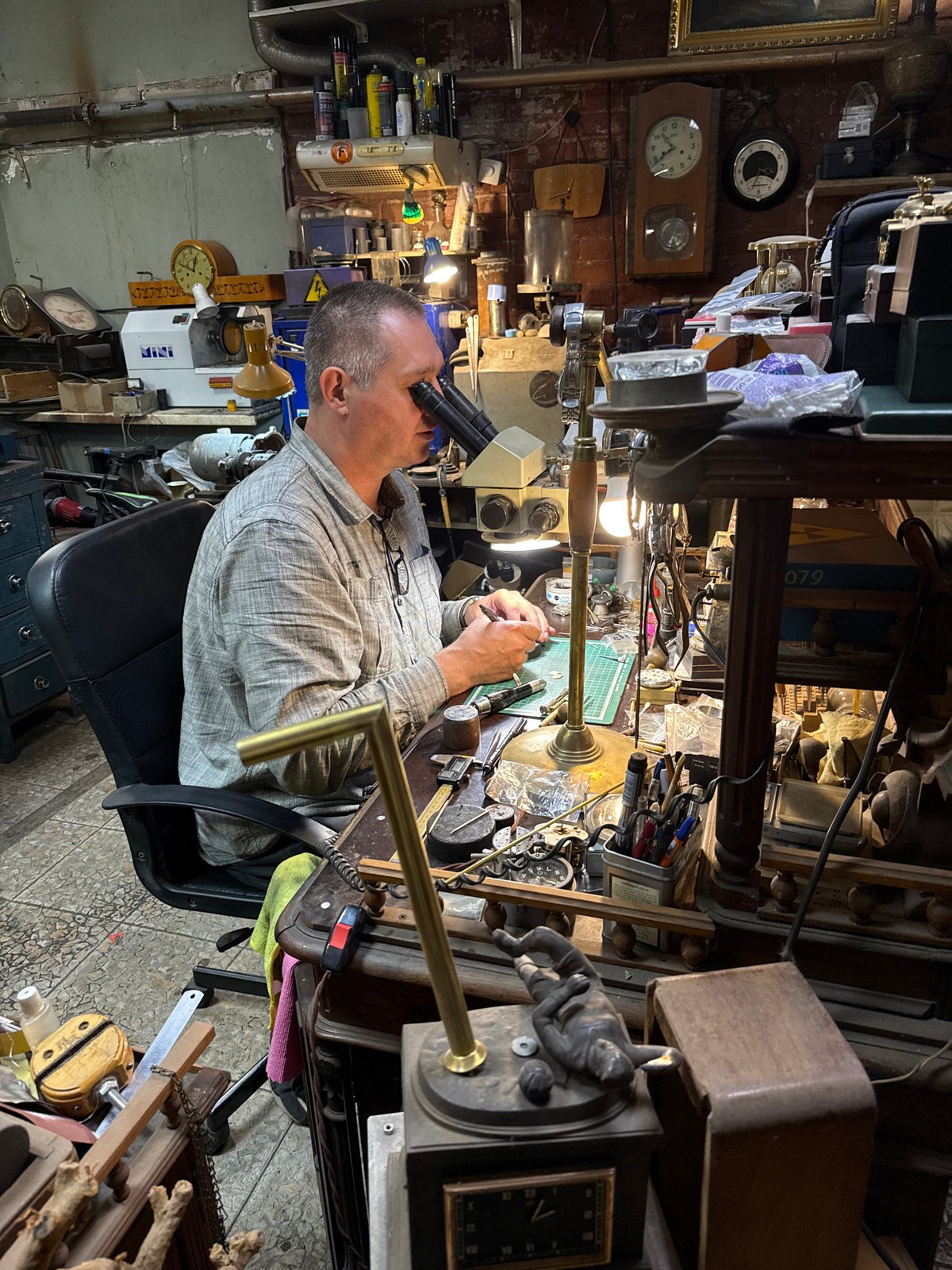 Clockmaker workshop visit and street wandering in Perm
