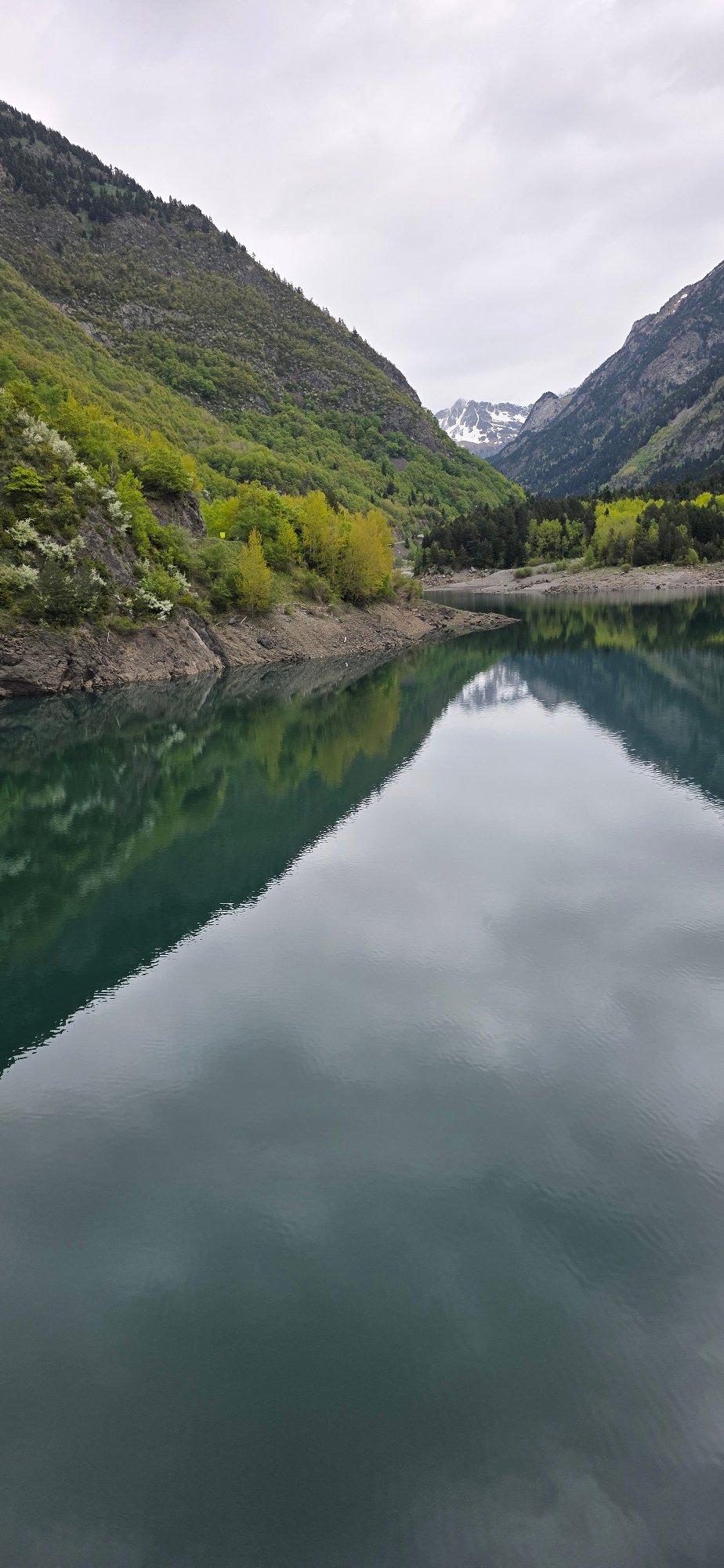 Mountain lake reflection captured in Benasque Spain