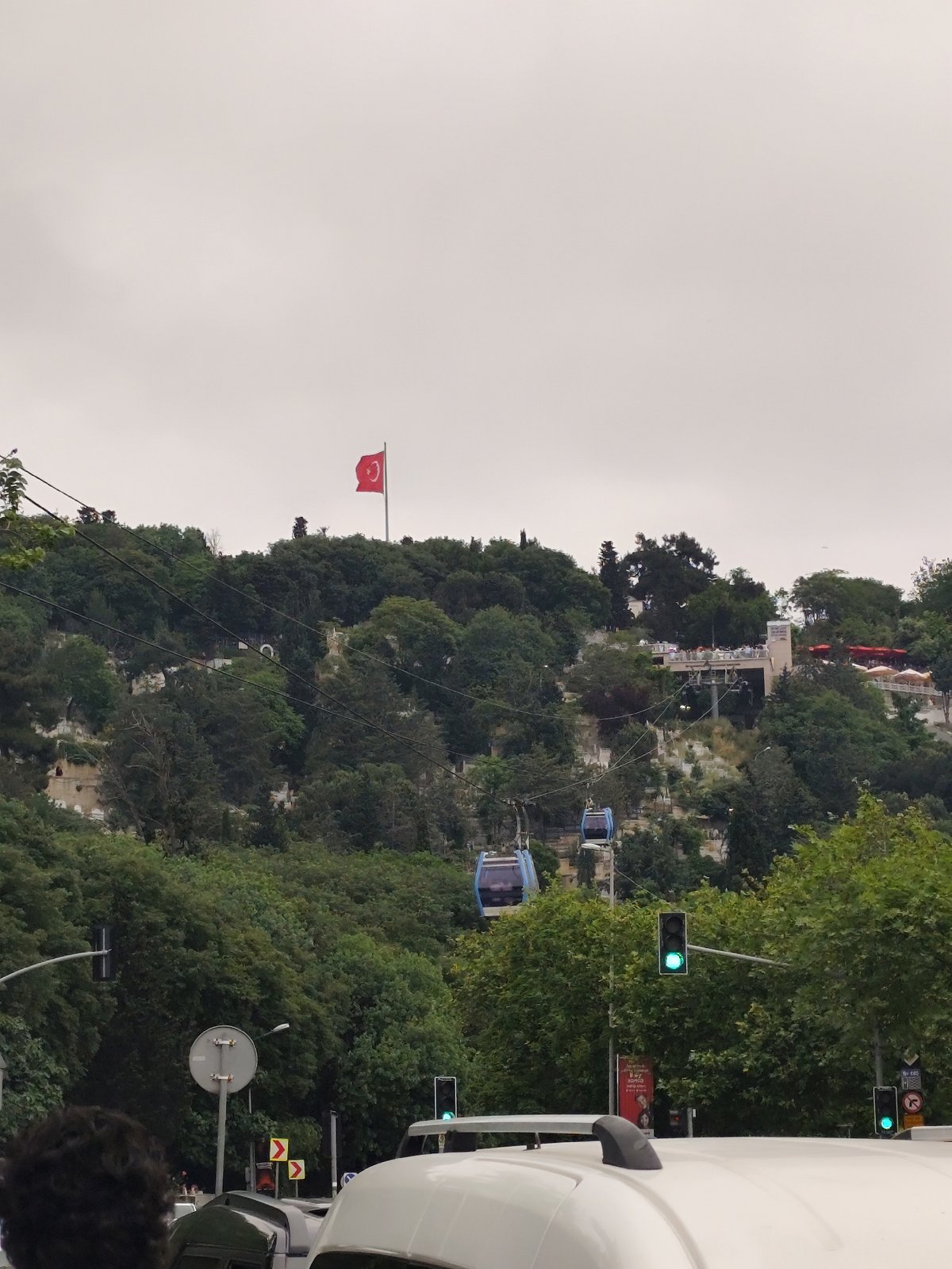 Tourist explores Eyüpsultan shops and cable car attractions