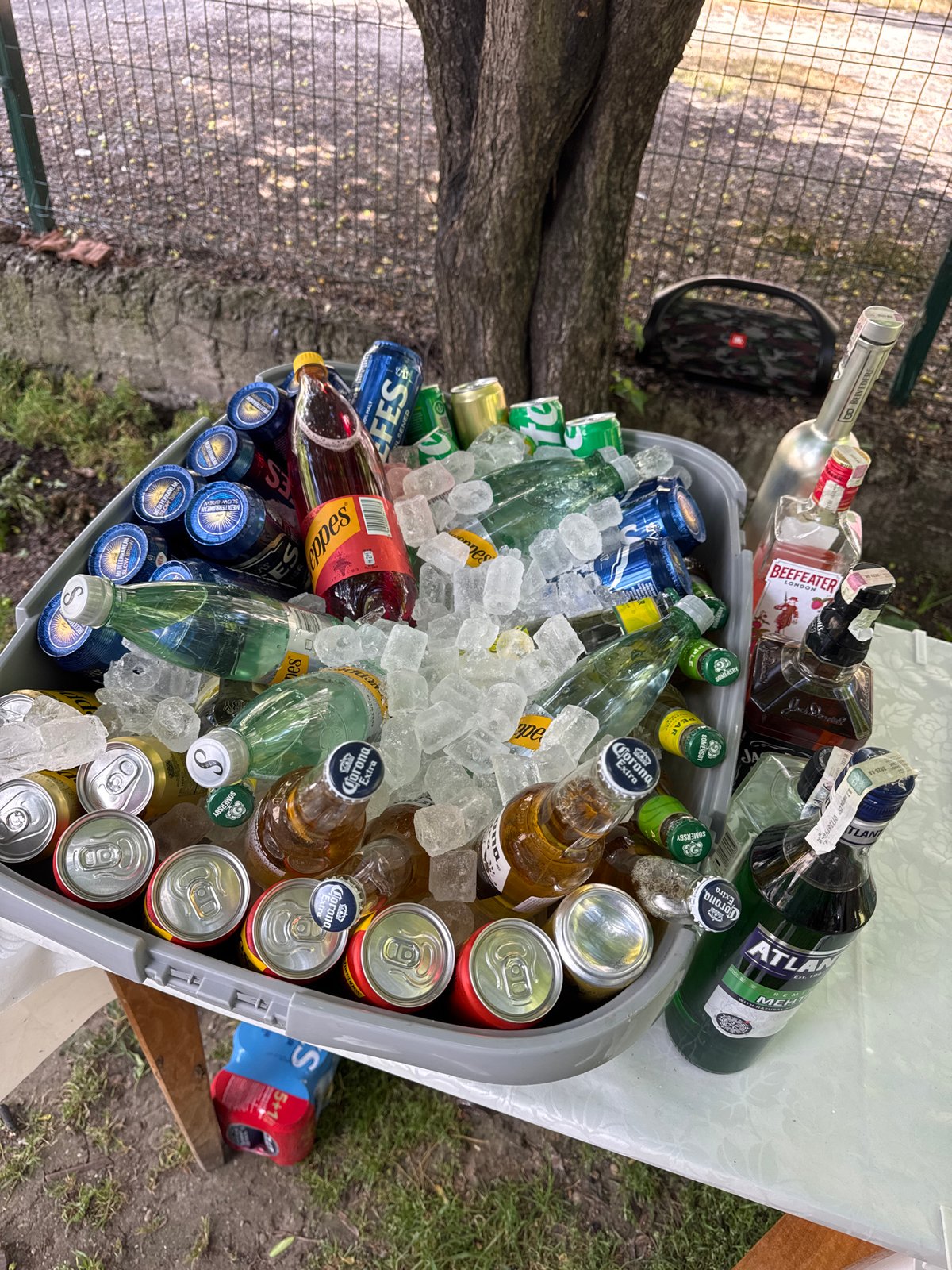 Outdoor party with drinks and decorations in Sofia