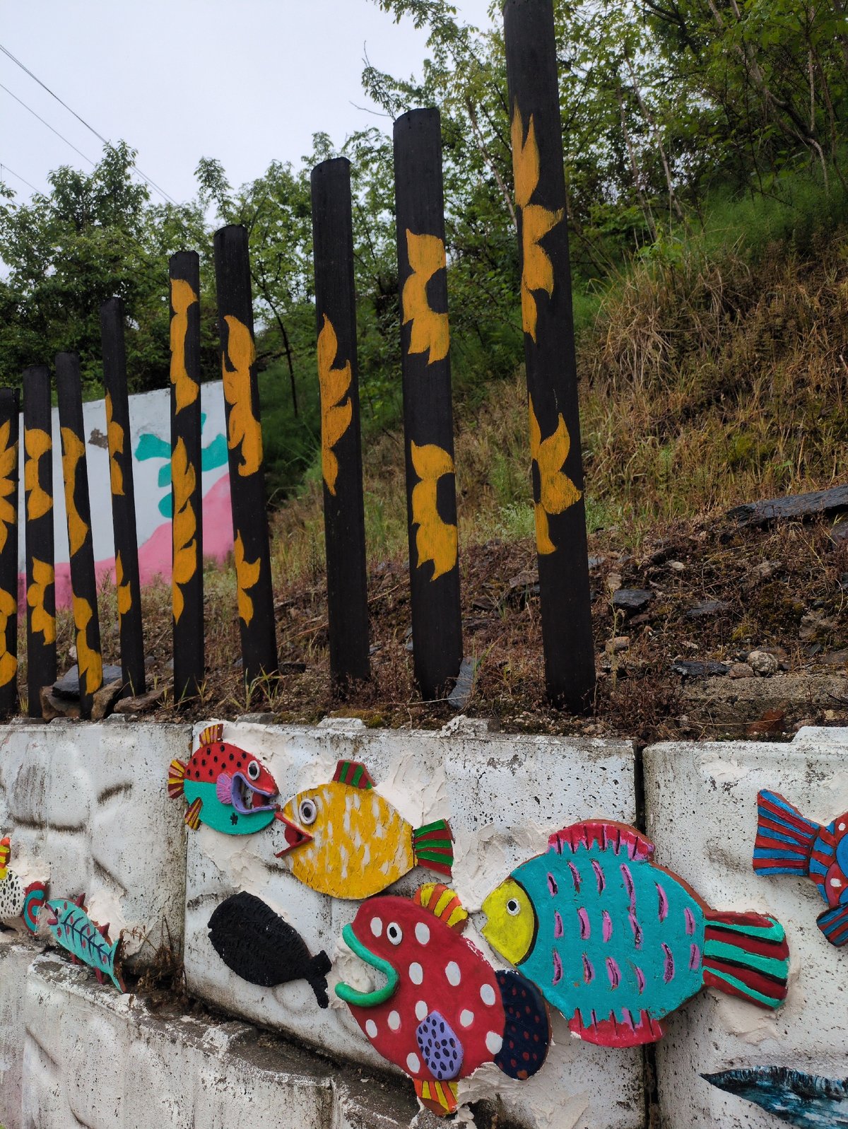 Rural South Korean villages showcase colorful street art displays