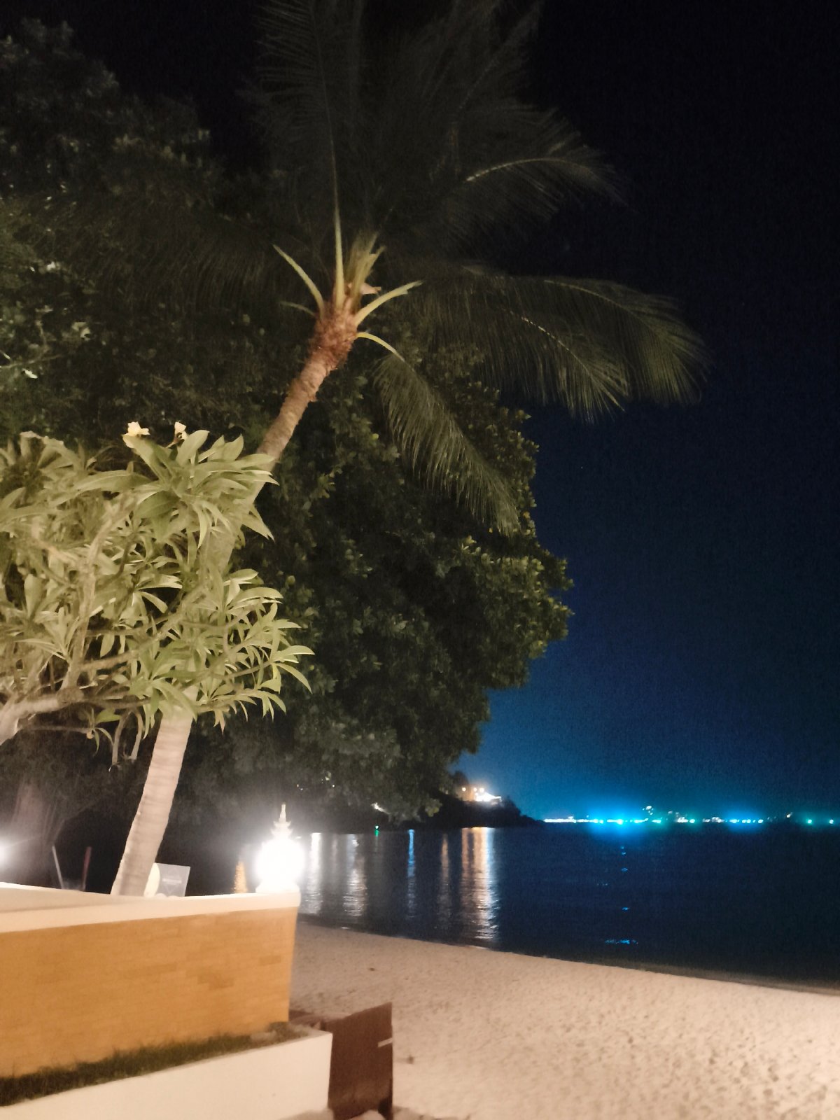 Thatched beachside restaurant at night, Ko Samui