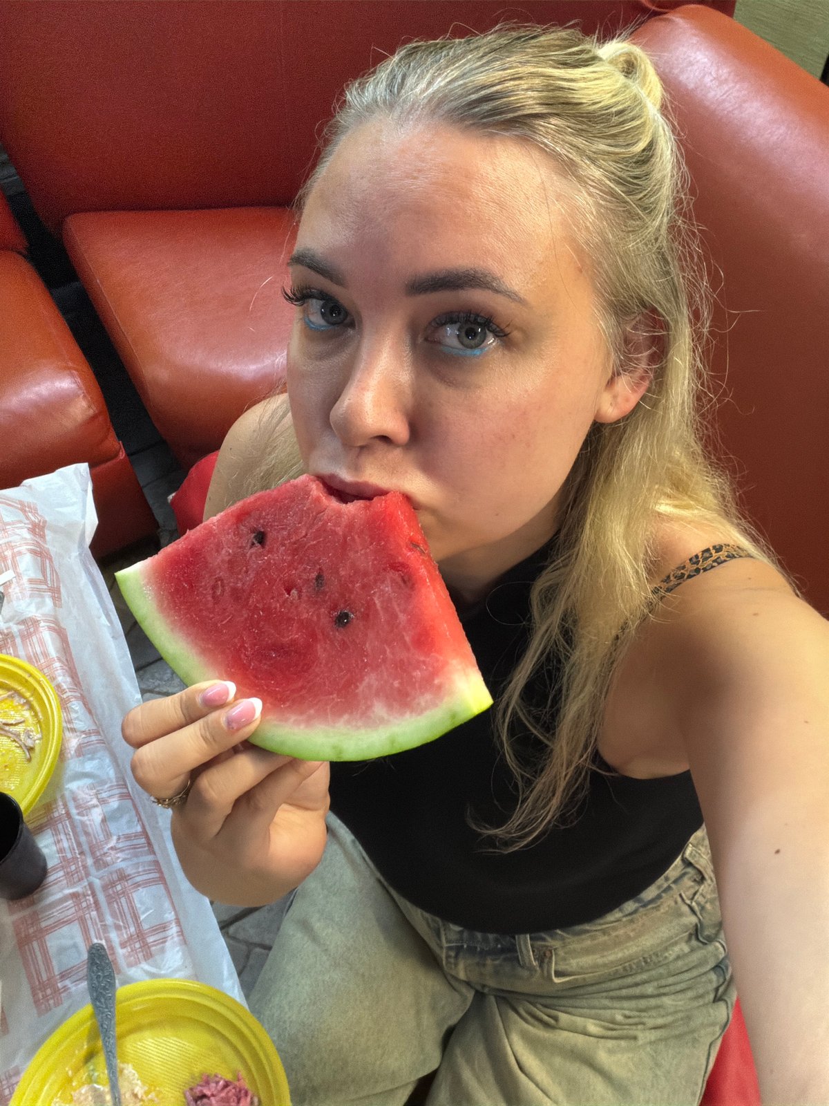 Rainy morning in Chaikovsky: snacks, selfies, wet streets
