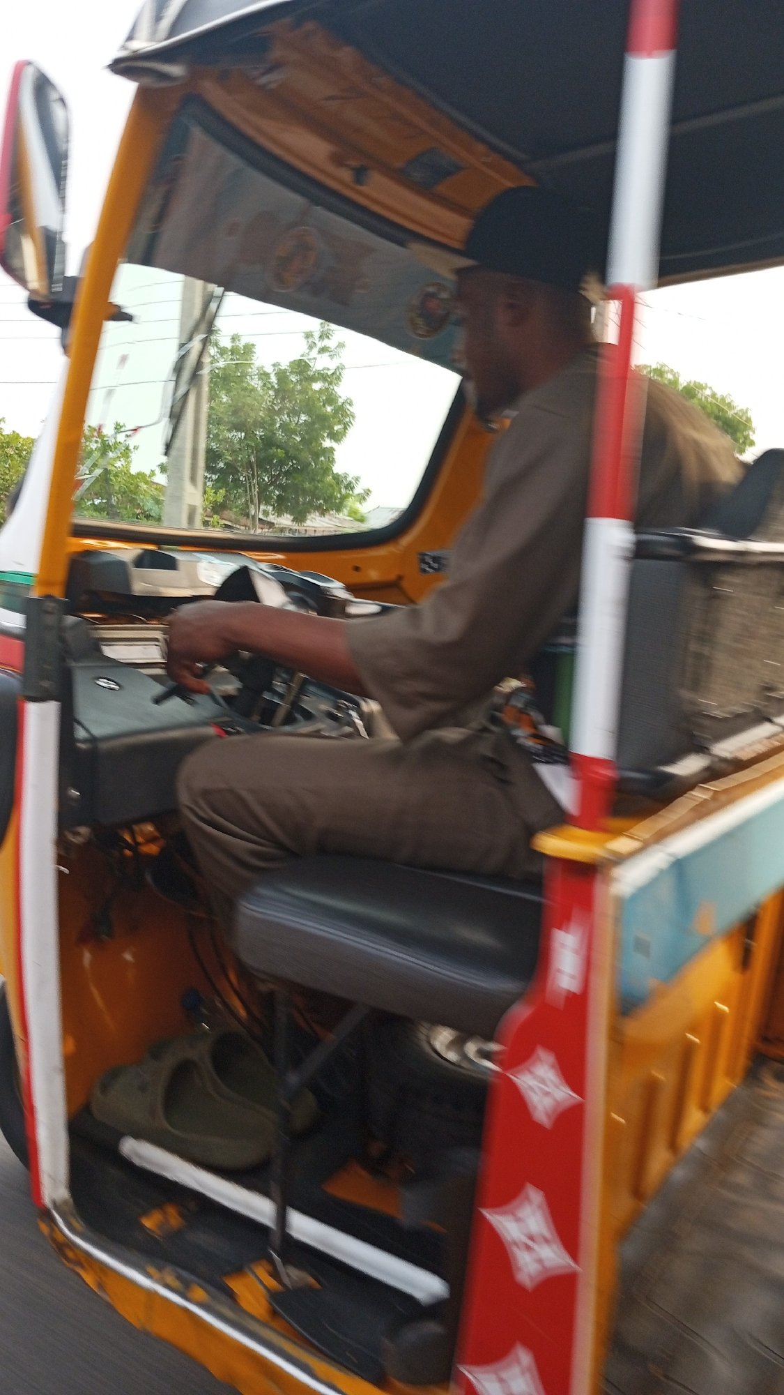 Tricycle taxi operation documented in Zango-ndaji, Nigeria