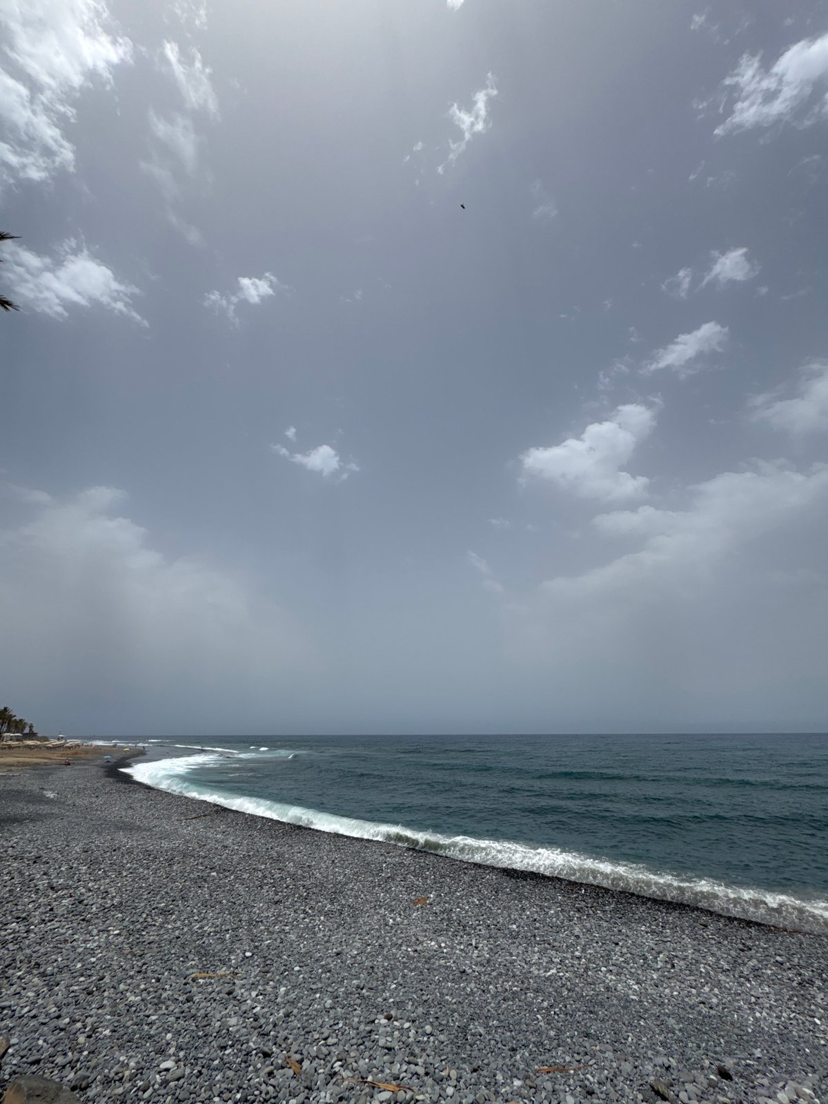 Cloudy morning on Tenerife's south coast beaches and promenades