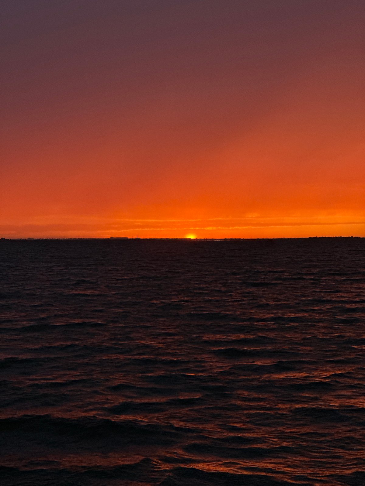 Sunset observed over lake in Kokshetau, Kazakhstan