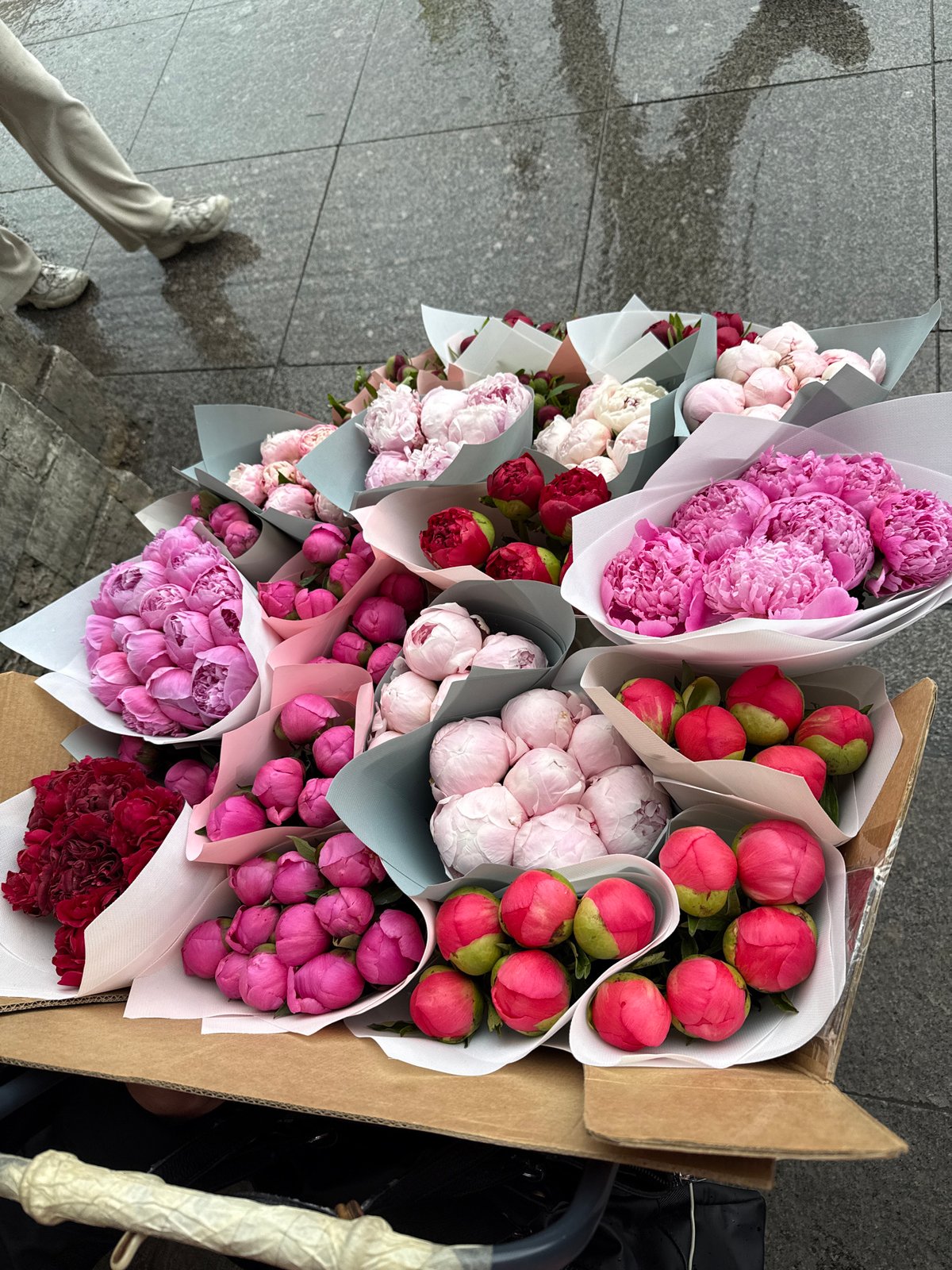 Rainy day street life documented in Saint Petersburg