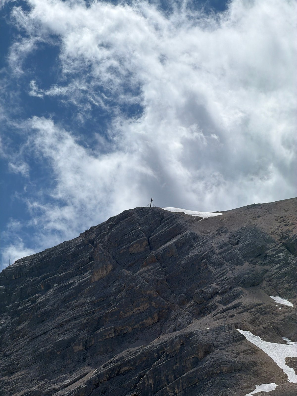 Rocky Alpine cliff face in the Bavarian mountains