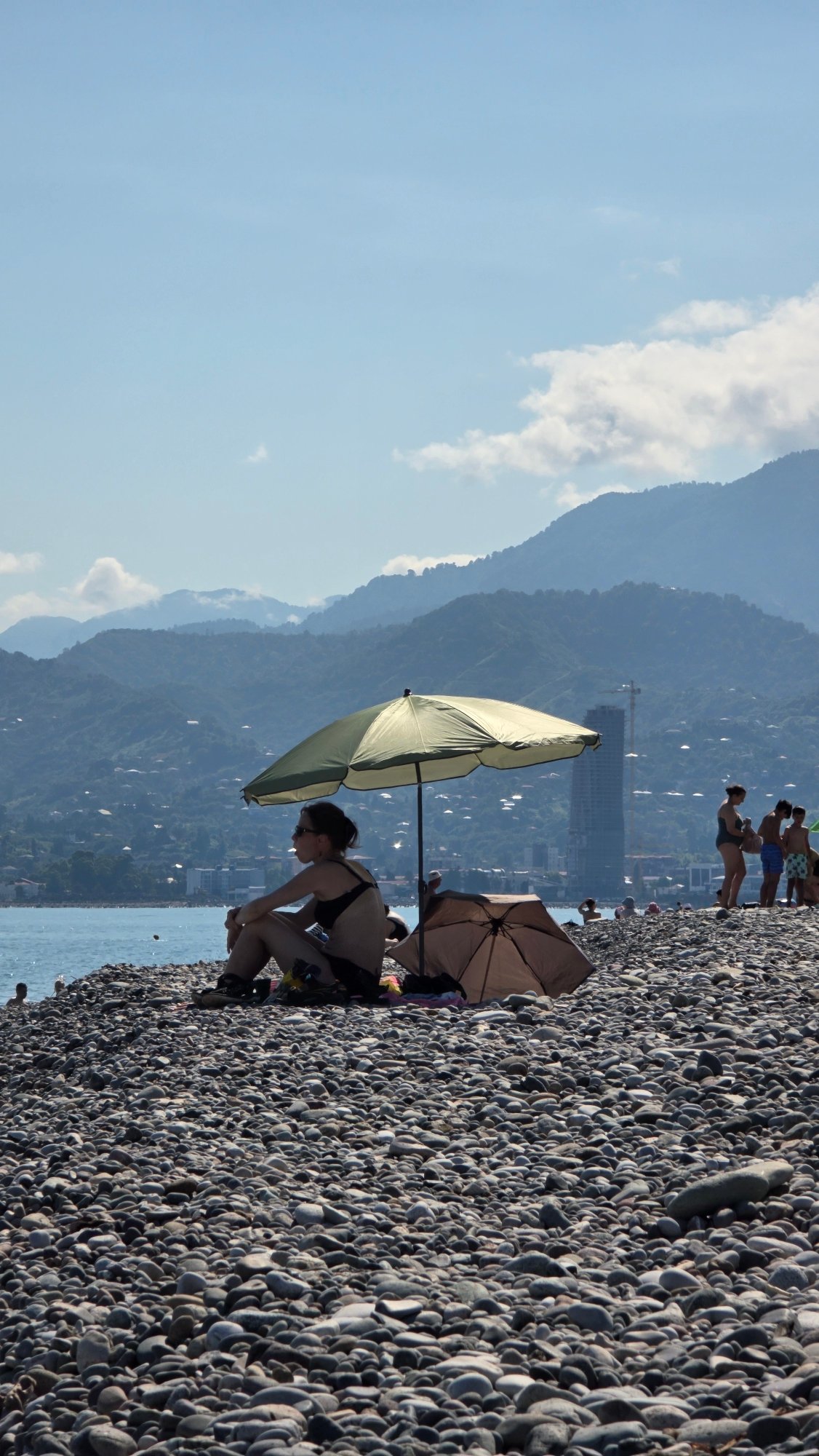 Early morning at Batumi's Black Sea beach and waterfront