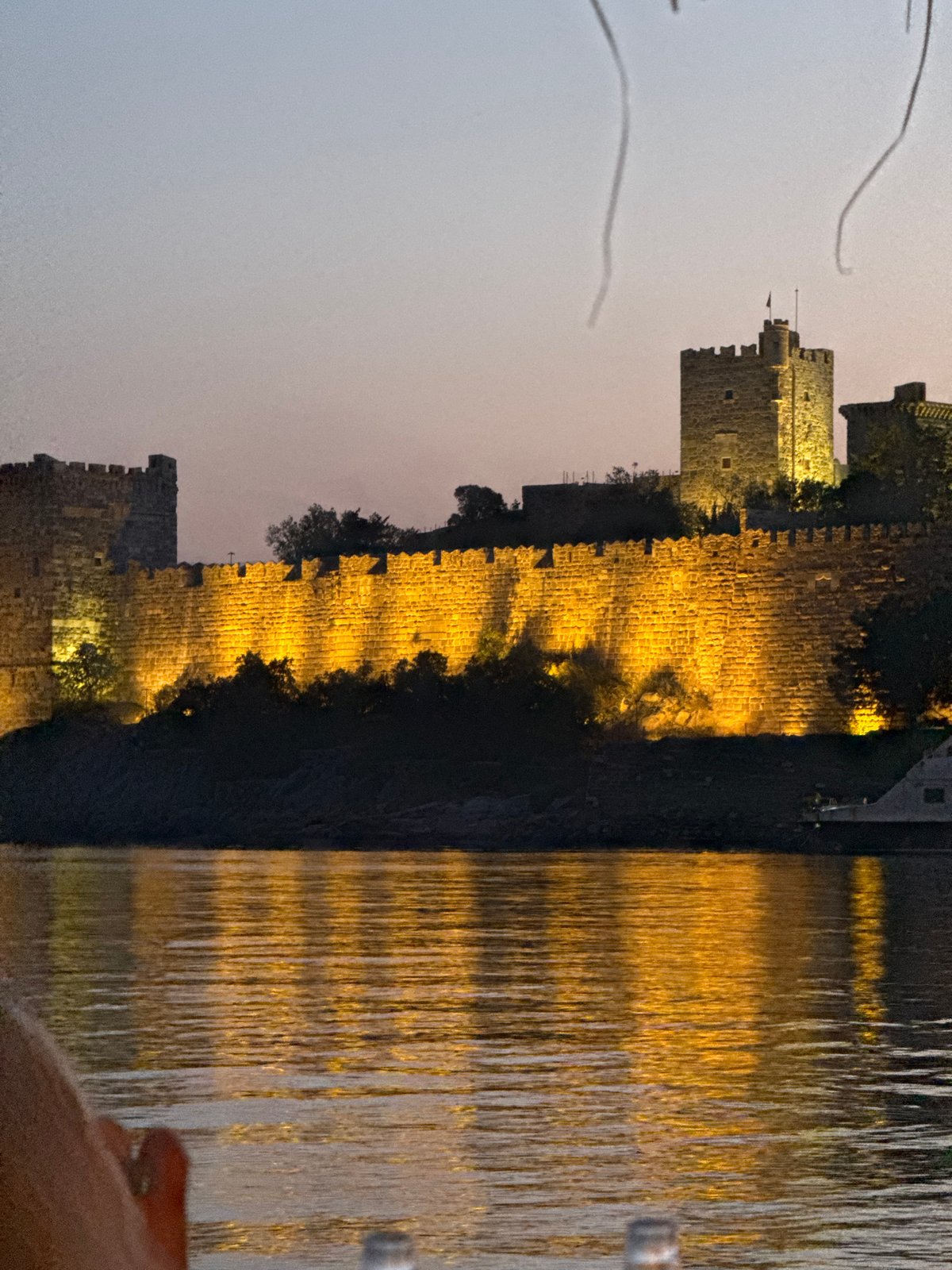 Bodrum Castle and waterfront captured during evening hours