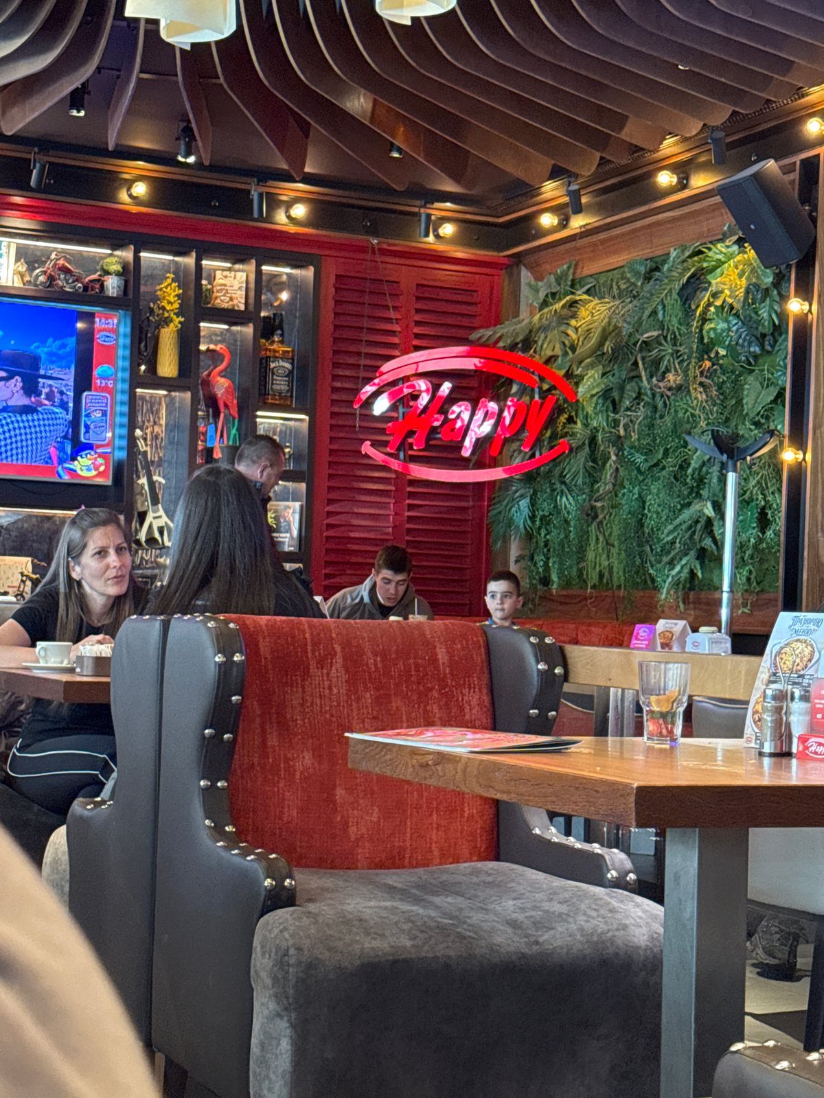 Restaurant scene captured in Plovdiv, Bulgaria