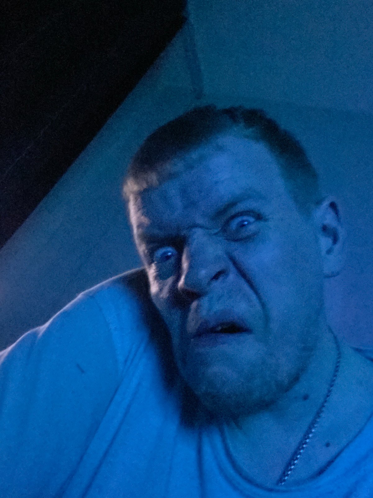 Close-up reaction shots and selfies taken in quick succession