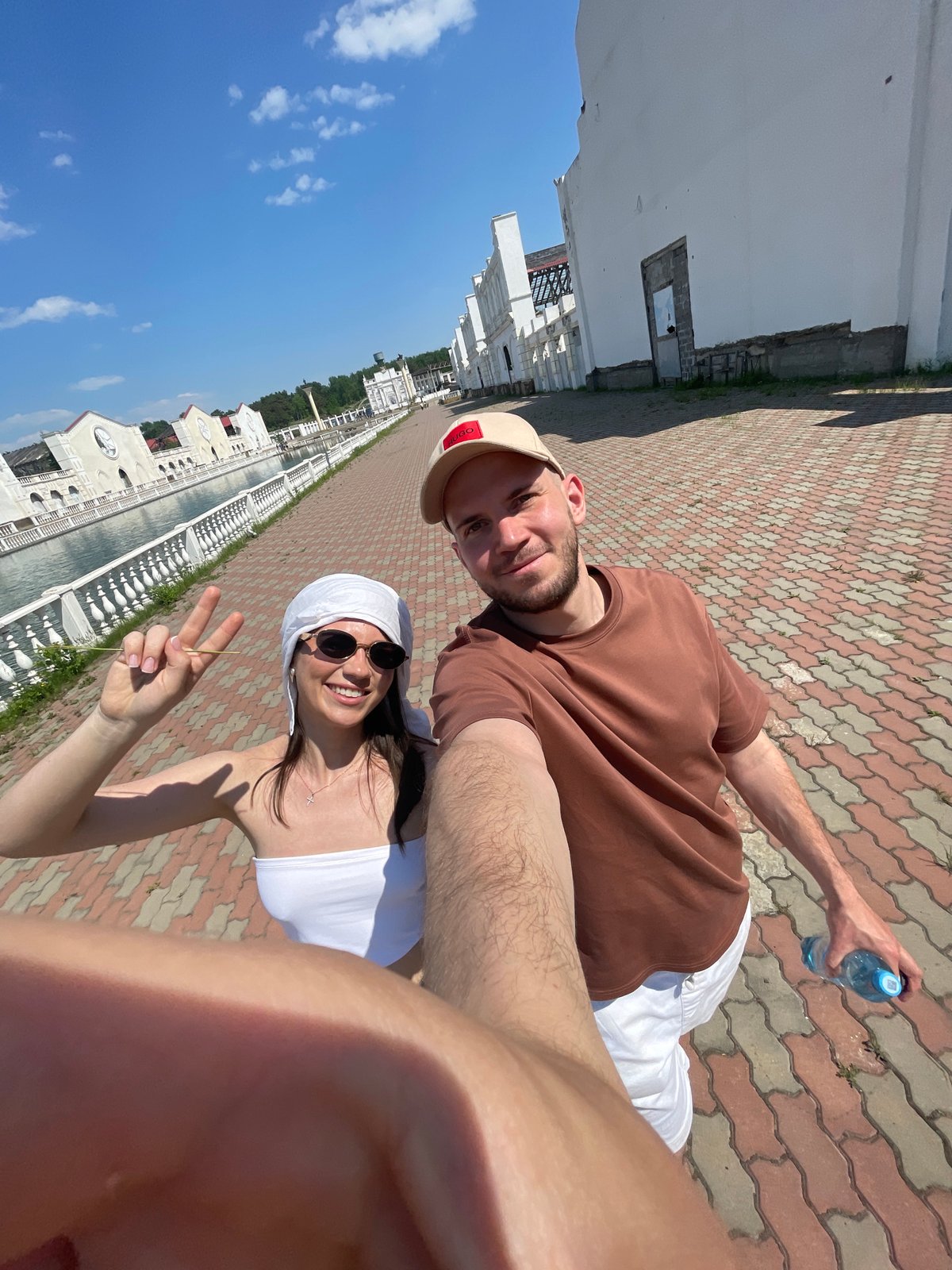 Morning sightseeing documented at Russian canal complex resembling Venice
