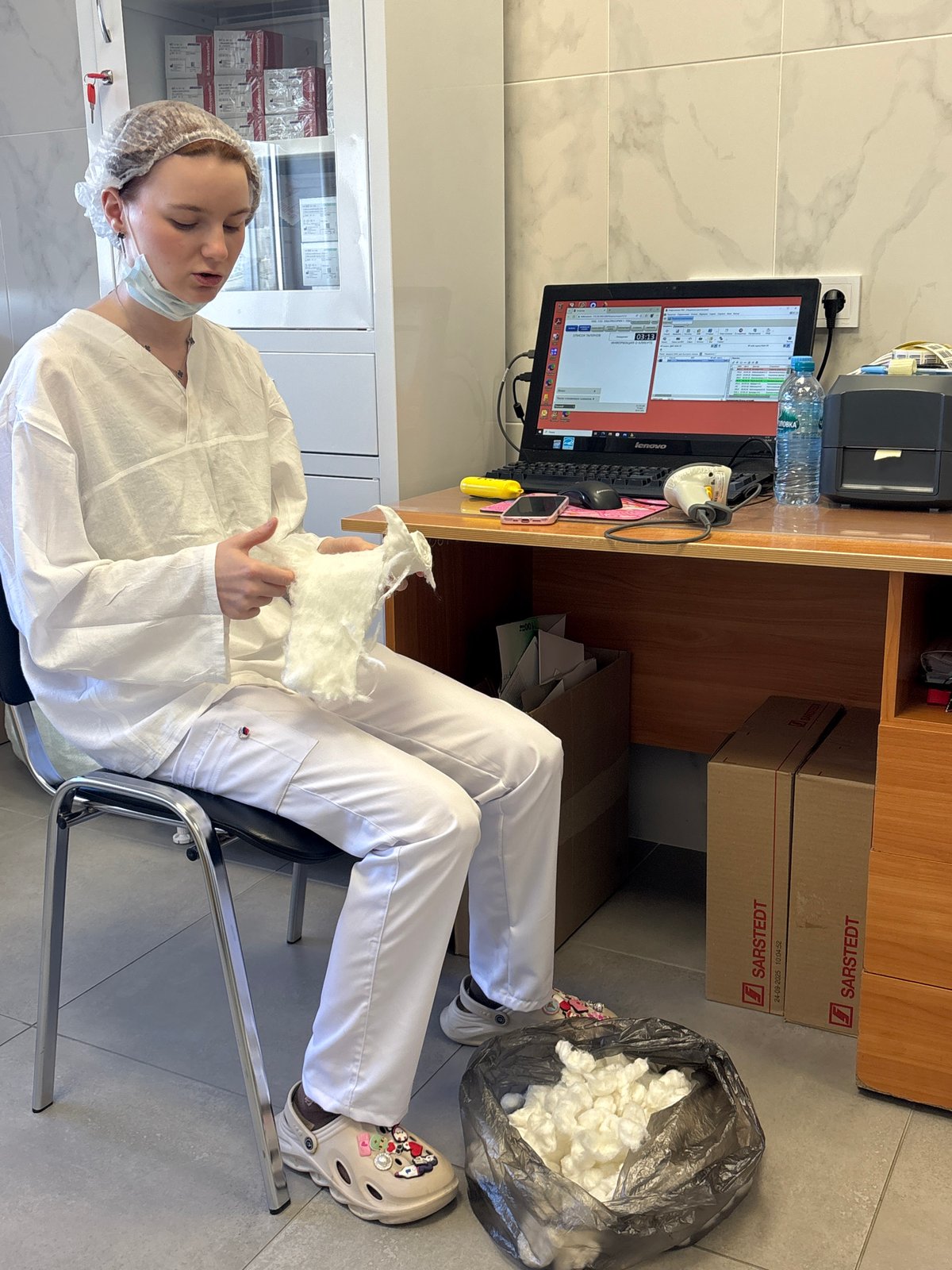Medical workers observed in Saint Petersburg healthcare facility