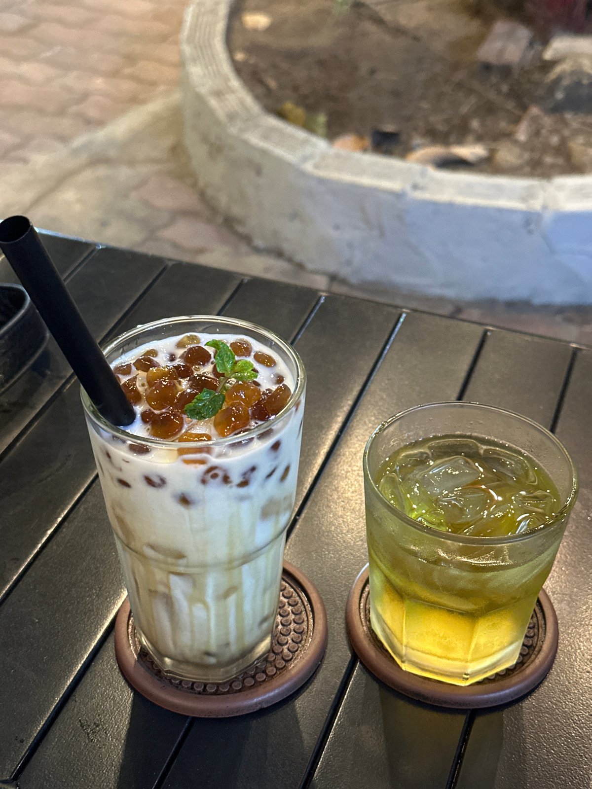 Iced drinks photographed at Ho Chi Minh City cafe