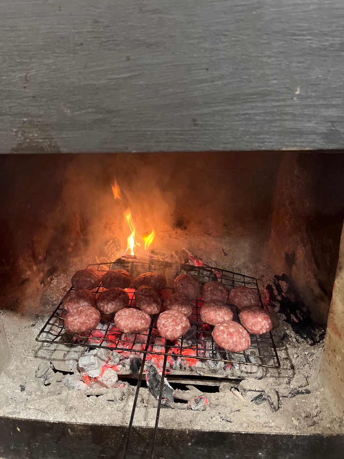 Homemade grilled meat patties with cheese prepared in Varshilo