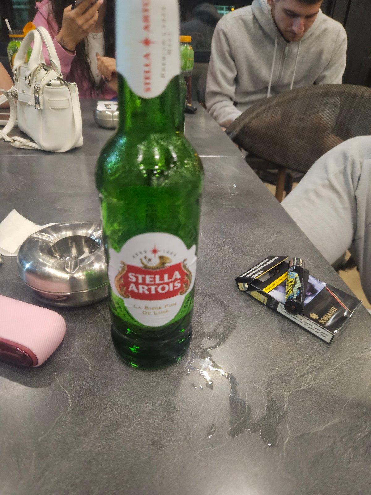 Evening drinks shared at Plovdiv cafe captured in photos