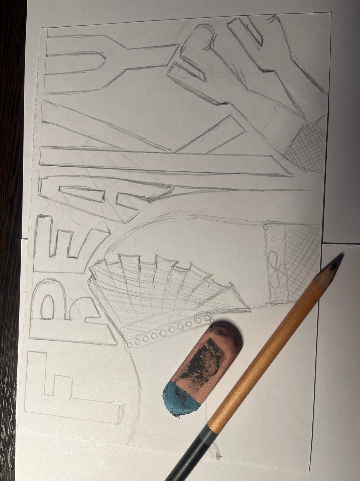 Artist documents sketches and dinner in Saint Petersburg evening