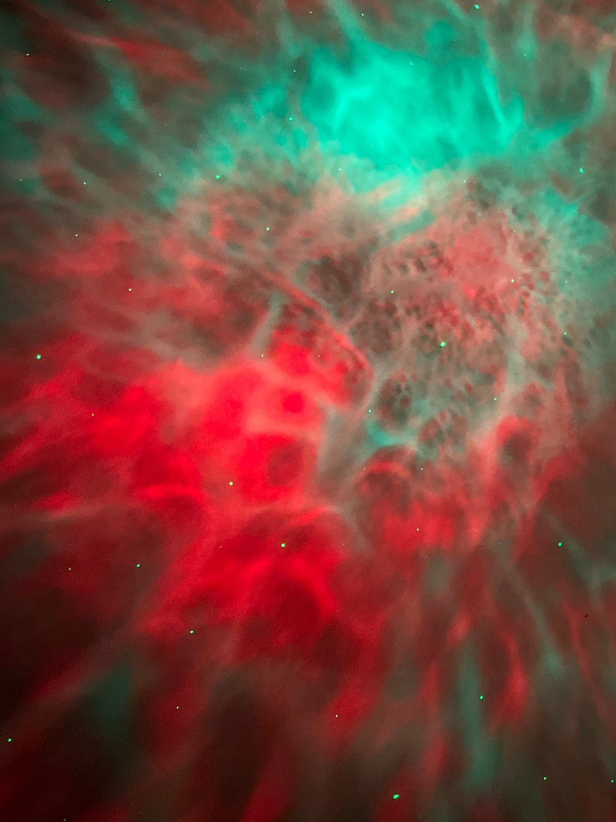 Evening in the city, nebula lights, and everyday objects