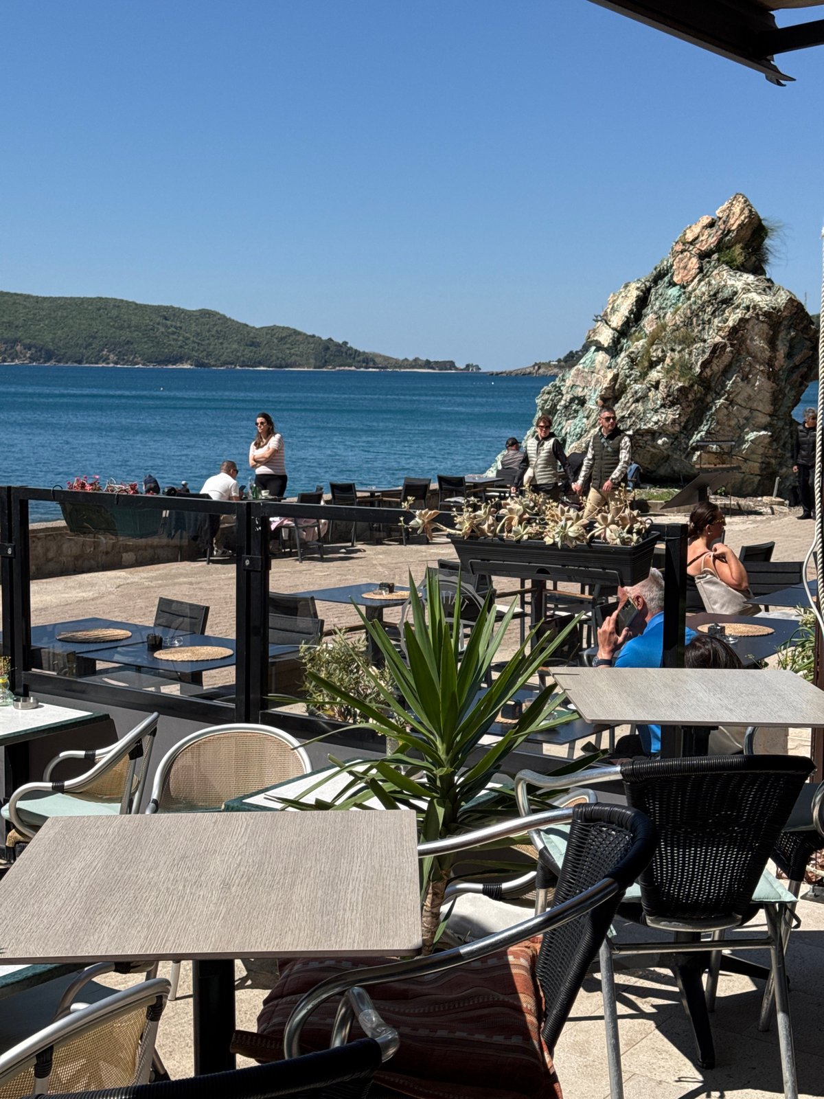 Clear skies draw witnesses to Montenegro's bustling Adriatic coast