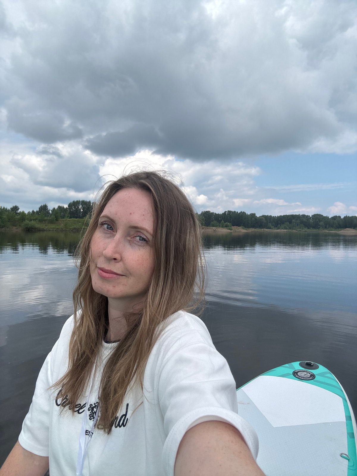 Paddleboarding and riverside camping on a quiet Russian river