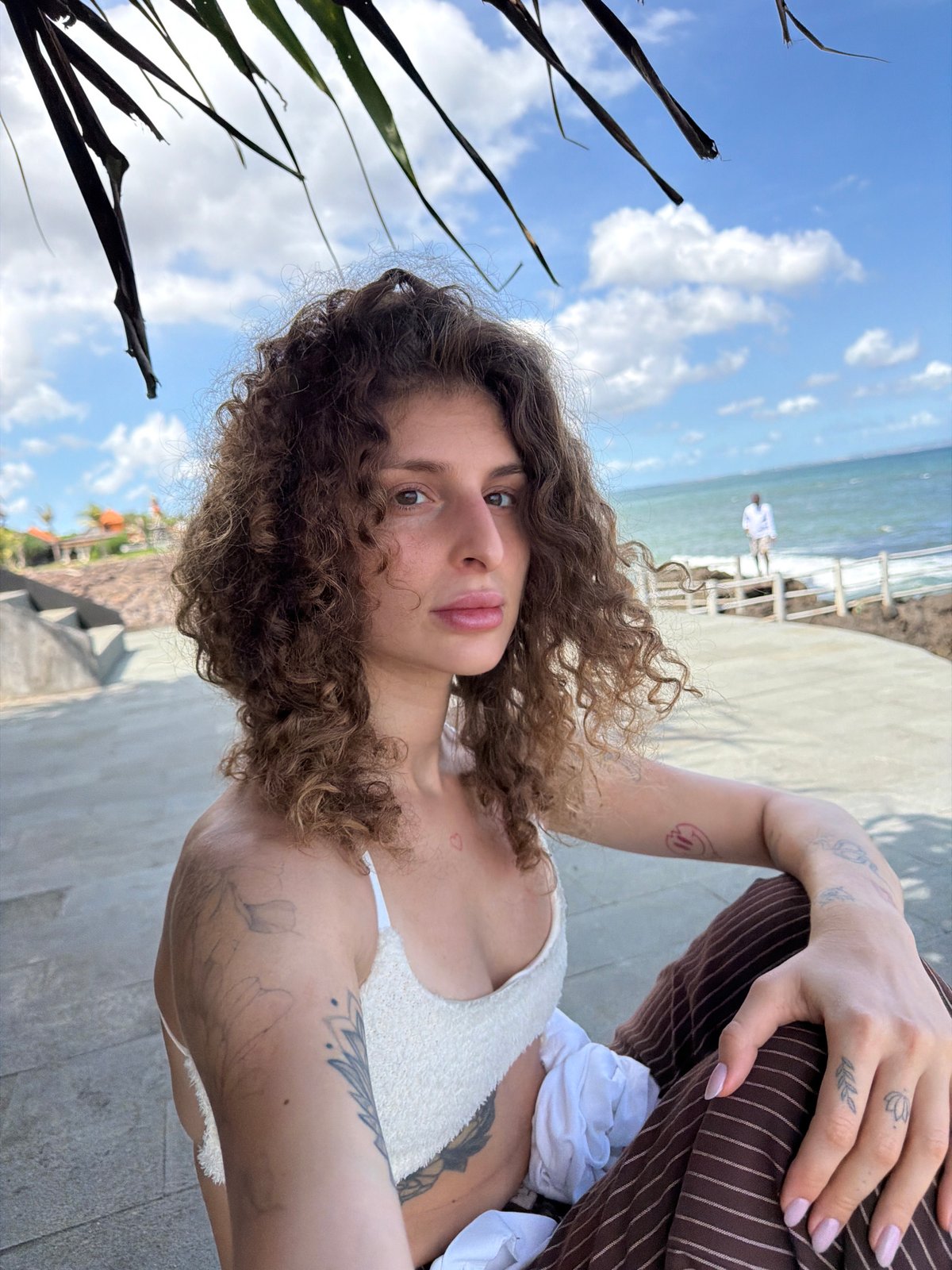 Woman photographed in various outdoor poses around Mengwi Indonesia