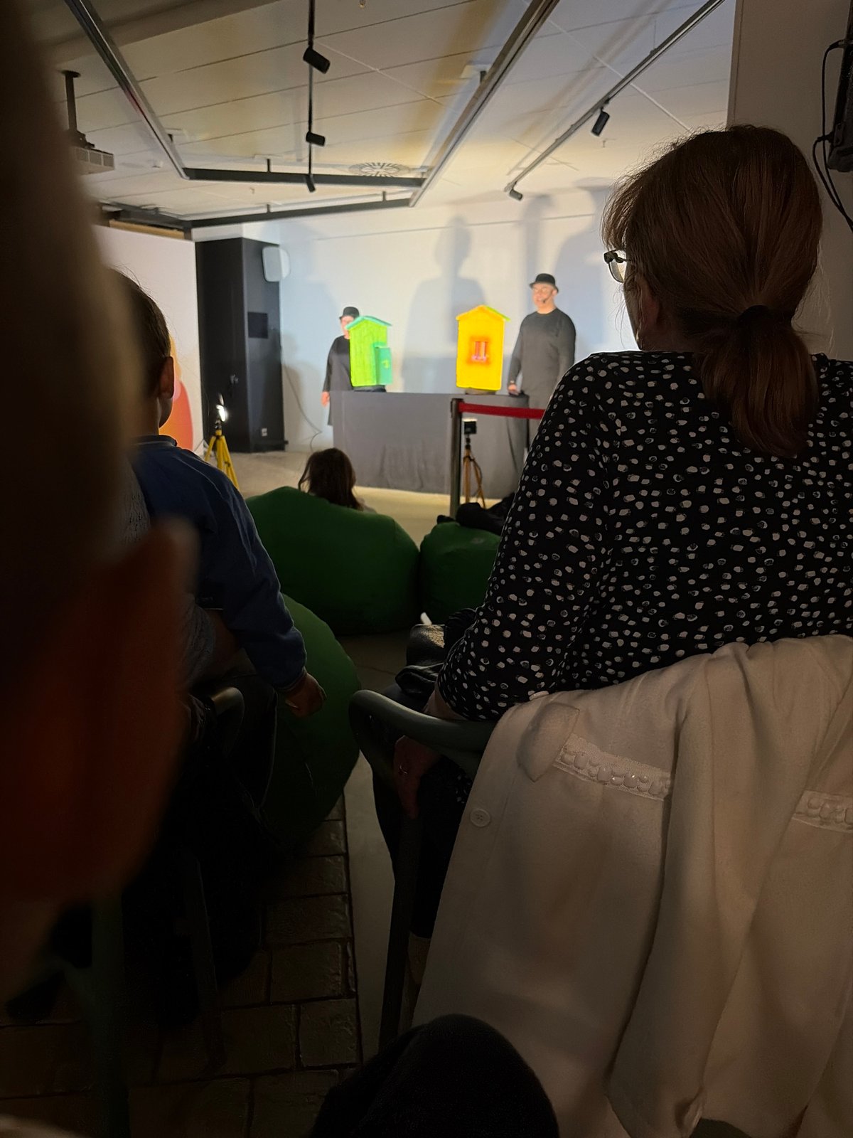 Woman visits interactive art exhibit in Sofia