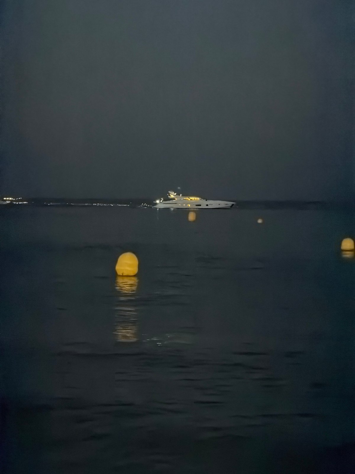 Calm summer night on the Calvià coastline, beach and sea