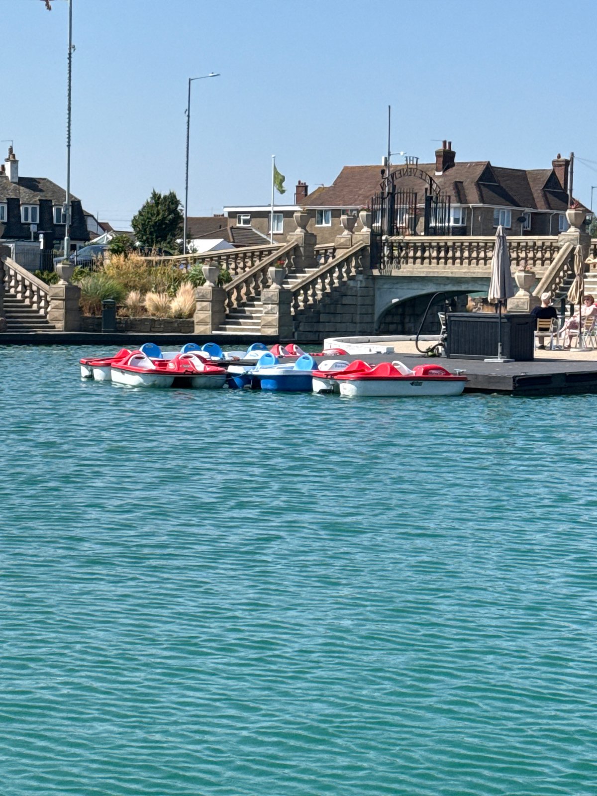 Lazy summer afternoon at Great Yarmouth's Venetian Waterways
