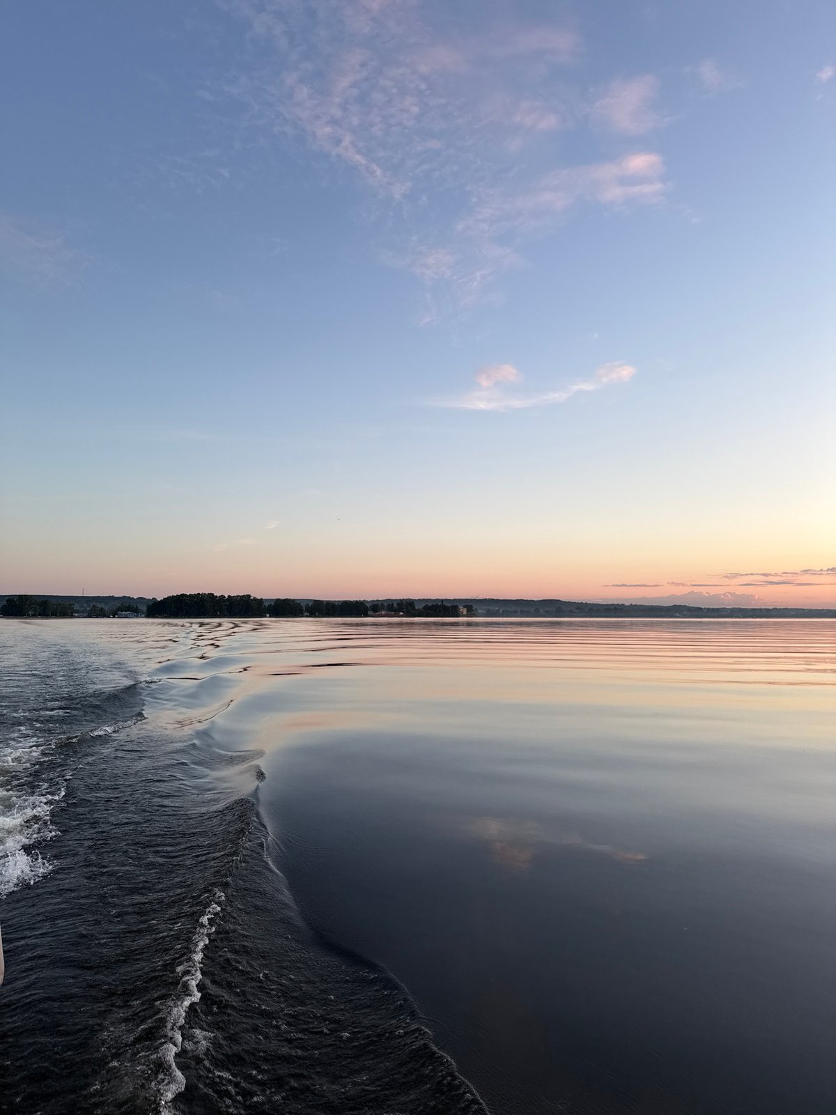 Golden hour sunset captured across Votkinsk Reservoir from multiple vantage points