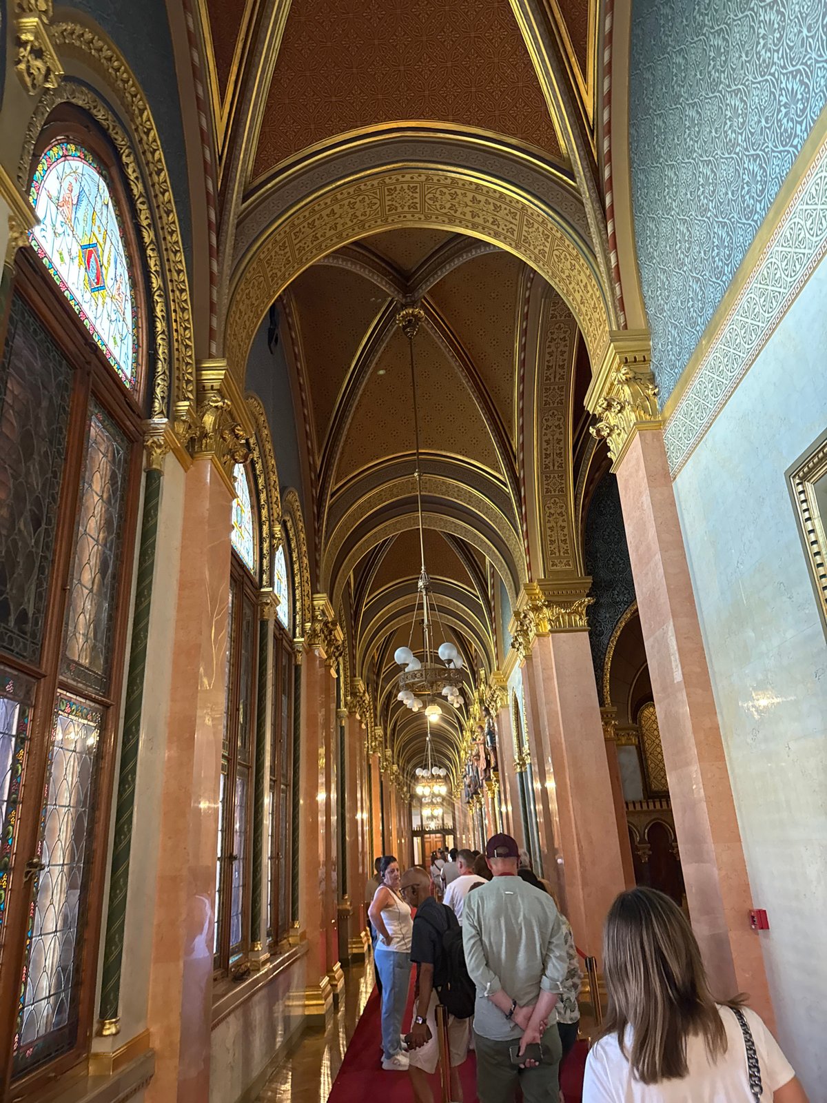 Inside the Hungarian Parliament Building on a guided tour