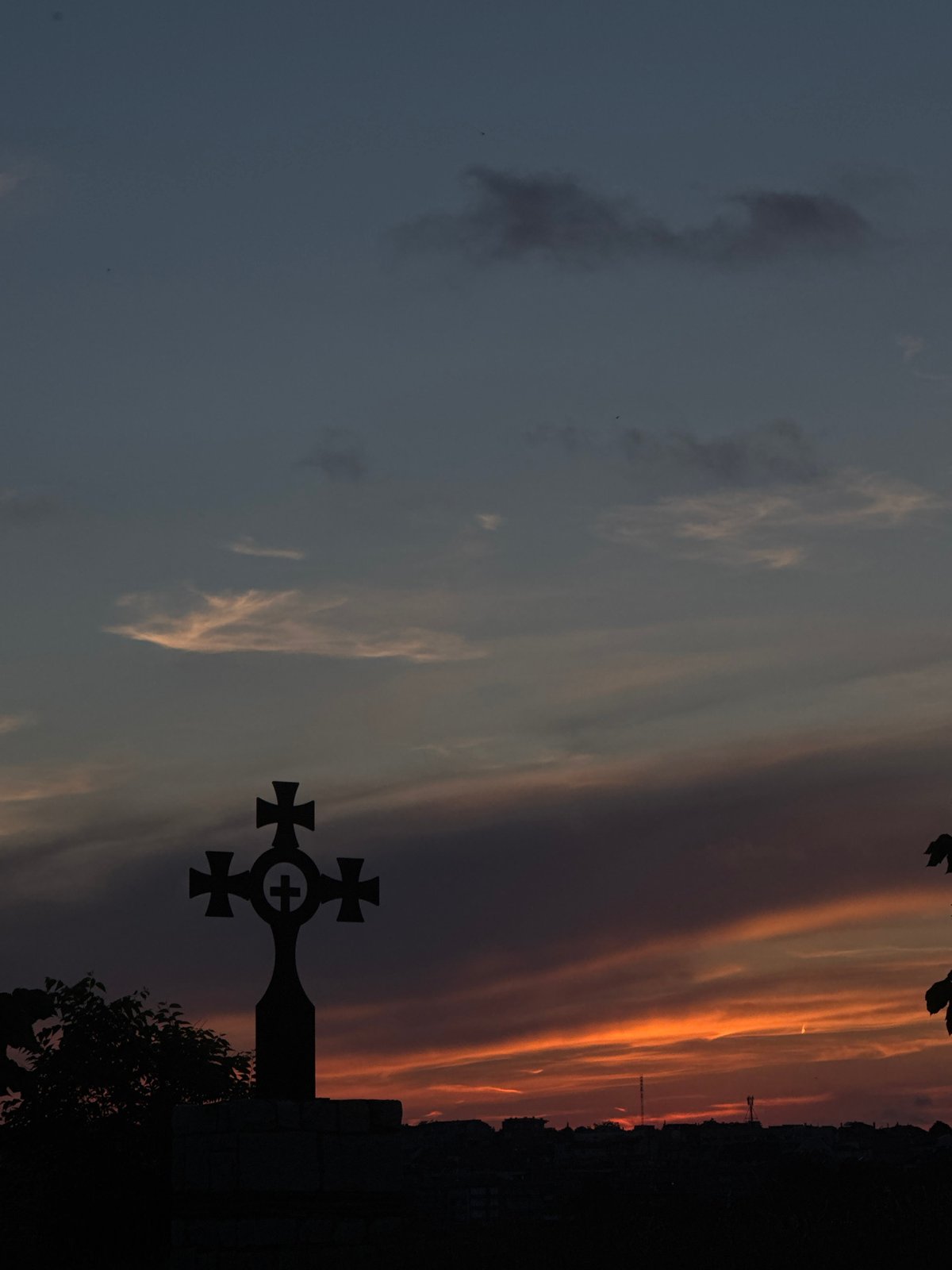 Sunset documented from historic overlook in Tsarevo, Bulgaria