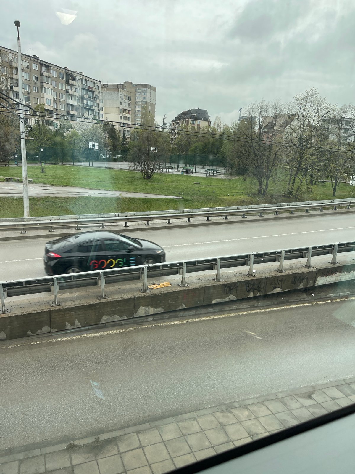 Overcast day street scenes documented across Sofia, Bulgaria