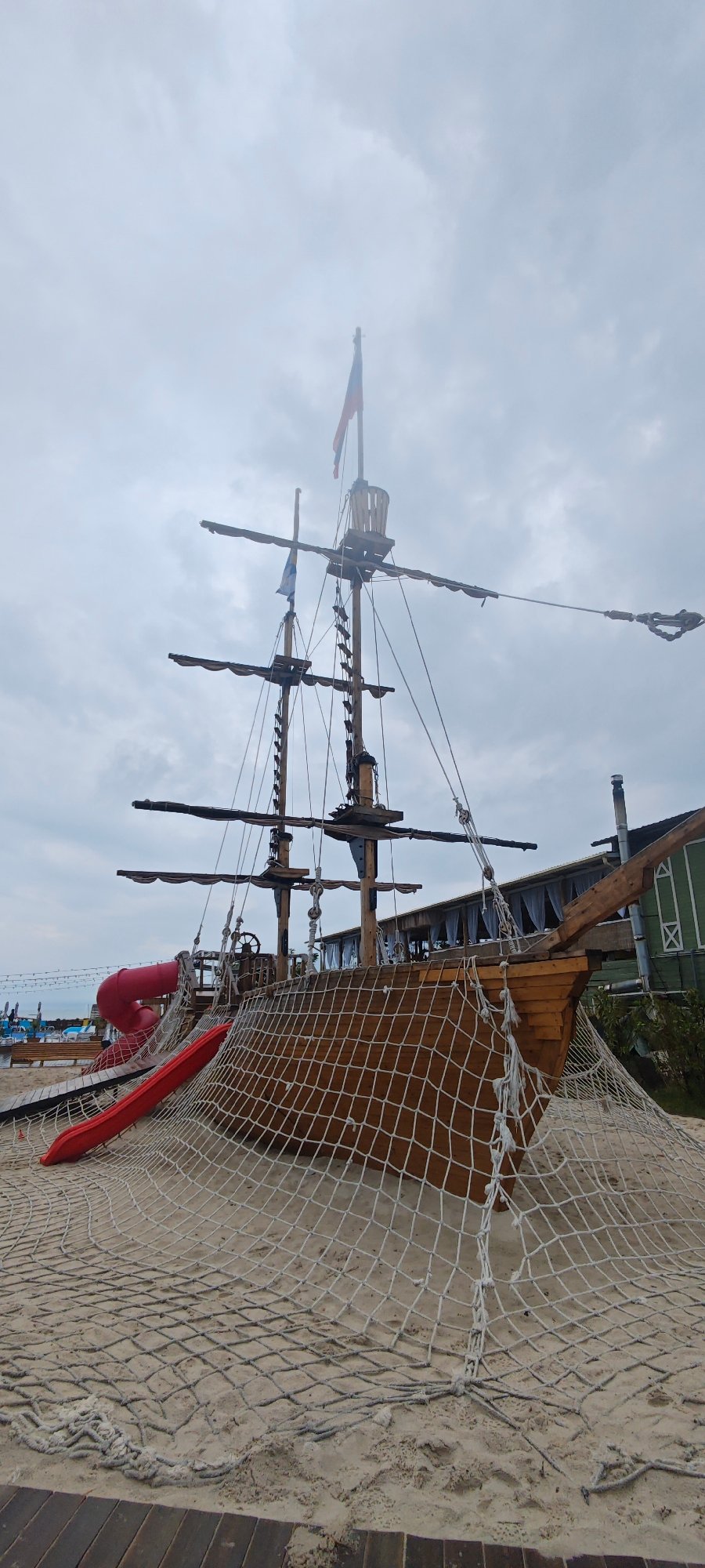 Beach resort morning activities documented in Sirius, Russia