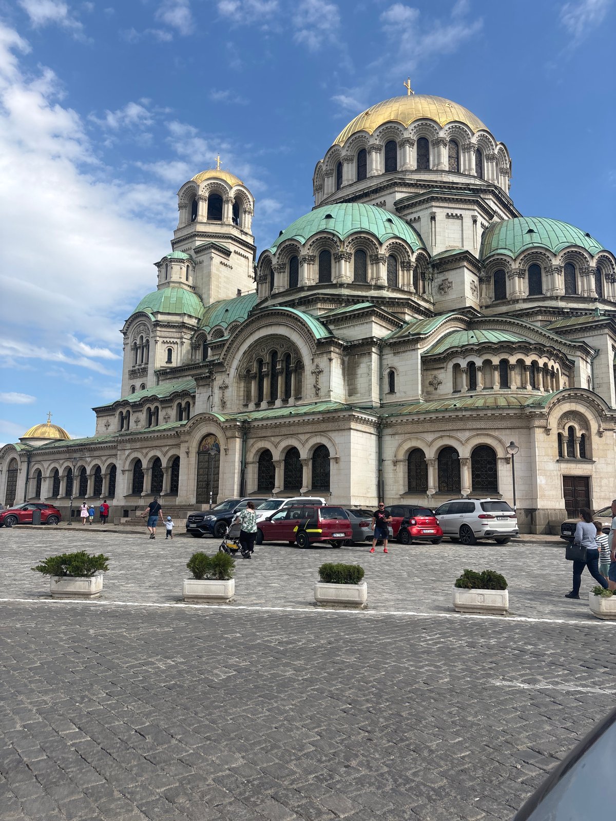 Morning scene at Alexander Nevsky Cathedral, Sofia, Bulgaria