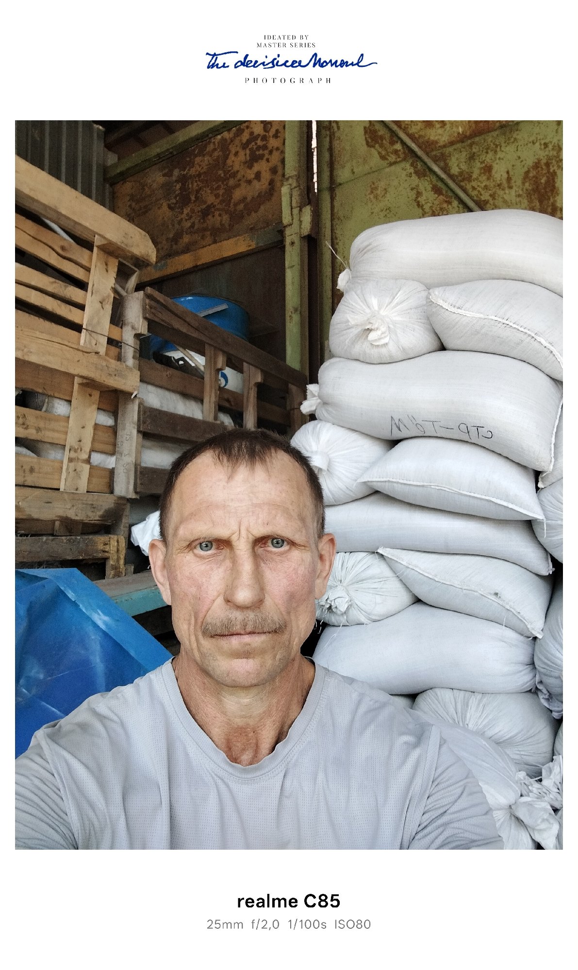 Selfie and industrial yard snapshot from Almaty, Kazakhstan