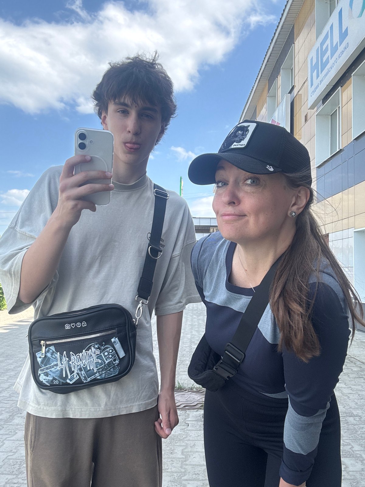 Couple enjoys morning paddle tennis and bike tricks in Chaikovsky