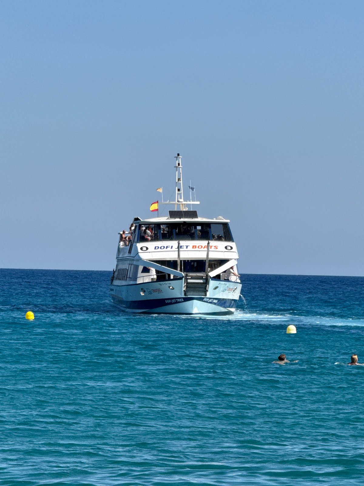 Busy summer day on the Blanes coast