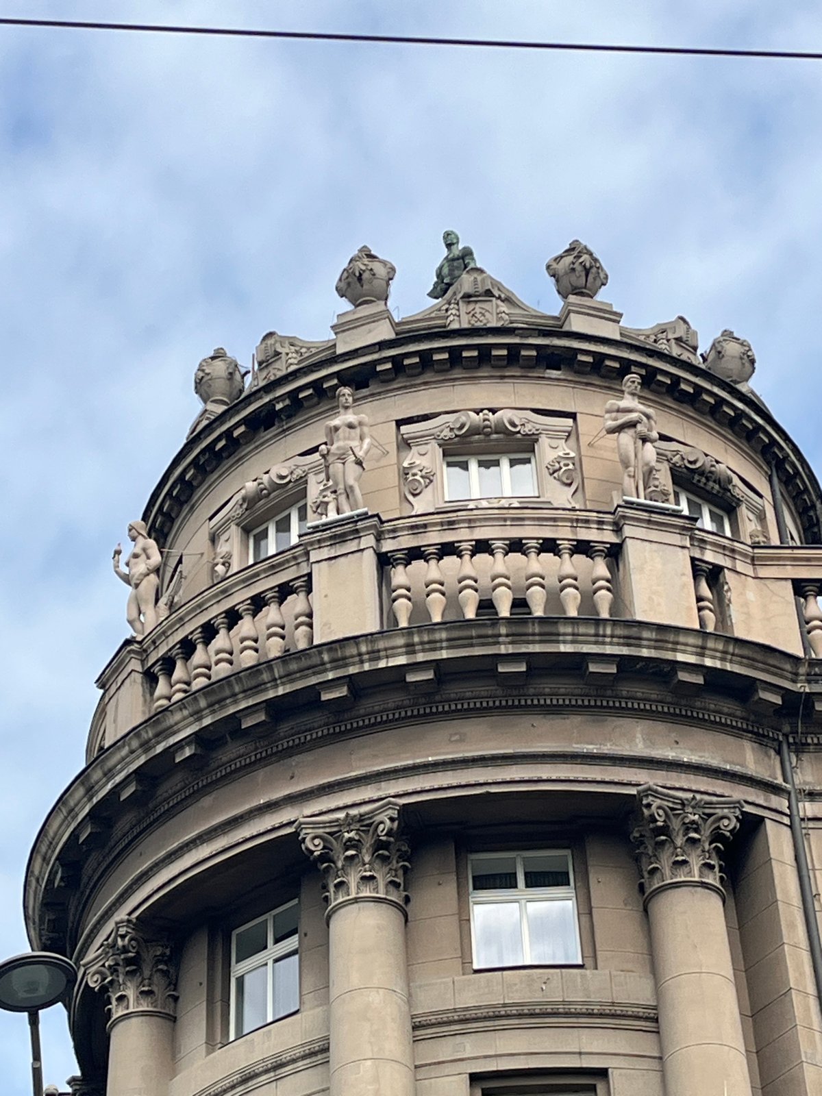 Architectural photography captured in Belgrade showing ornate building facade