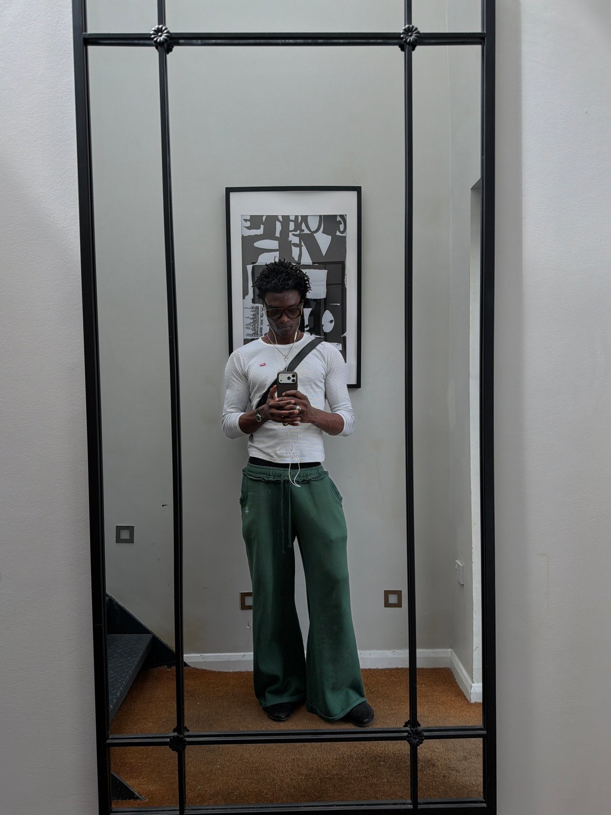 Person takes selfie indoors in London