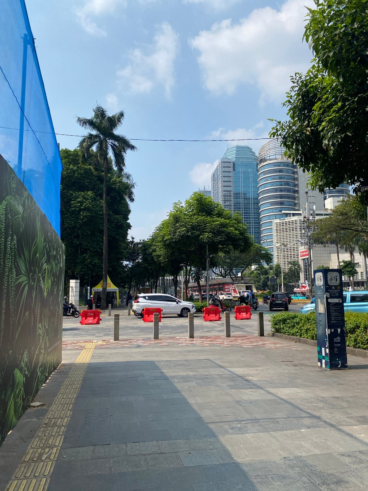 Jakarta's Sudirman corridor on a busy Saturday morning